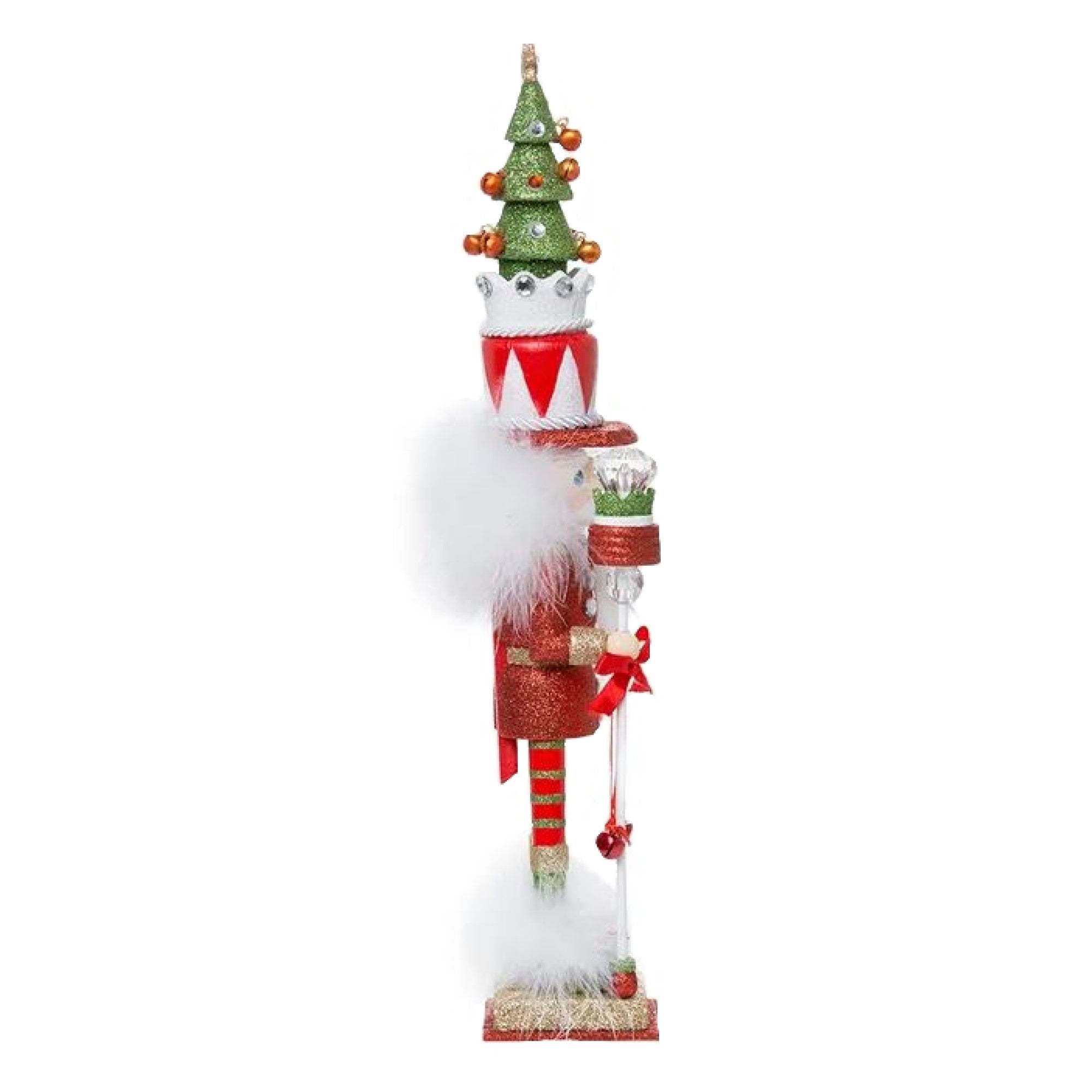 Kurt Adler Hollywood Nutcracker, Red & Green Tree Hat, 15in