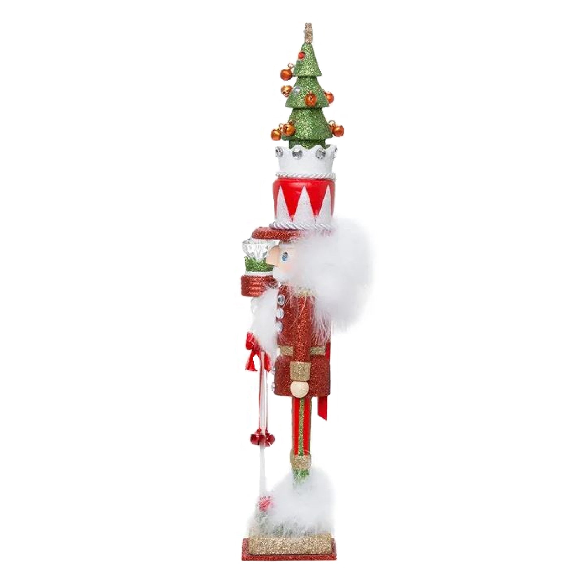 Kurt Adler Hollywood Nutcracker, Red & Green Tree Hat, 15in