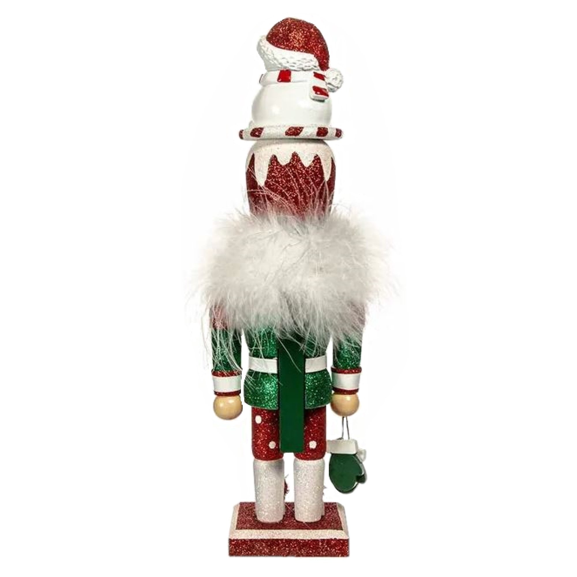 Kurt Adler Hollywood Nutcracker, Red & Green Snowman Hat, 12in