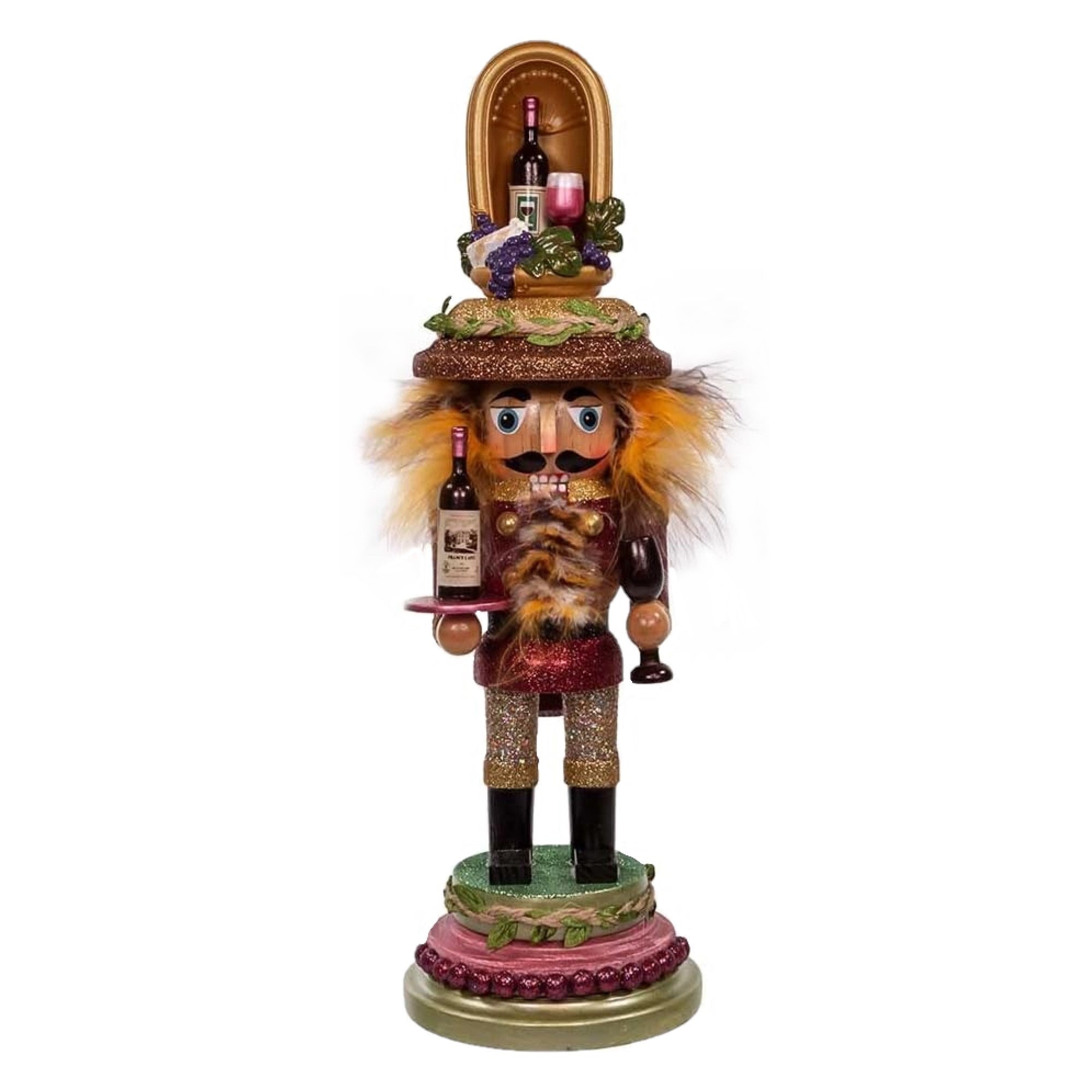 Kurt Adler Hollywood Nutcracker, Wine, 15in