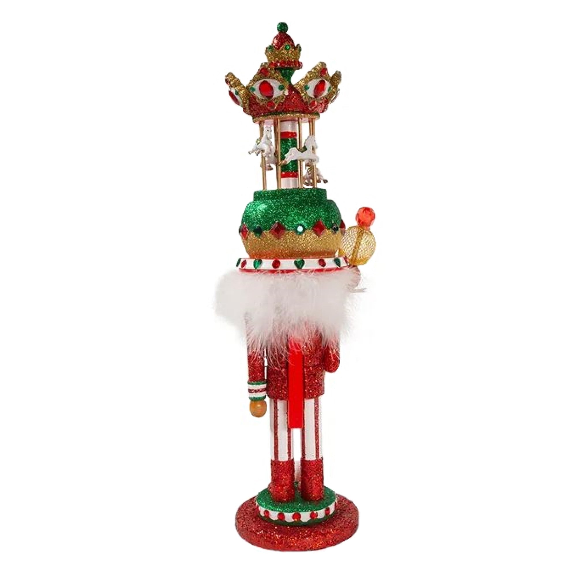 Kurt Adler Hollywood Musical Nutcracker, Carousel Hat, 18in