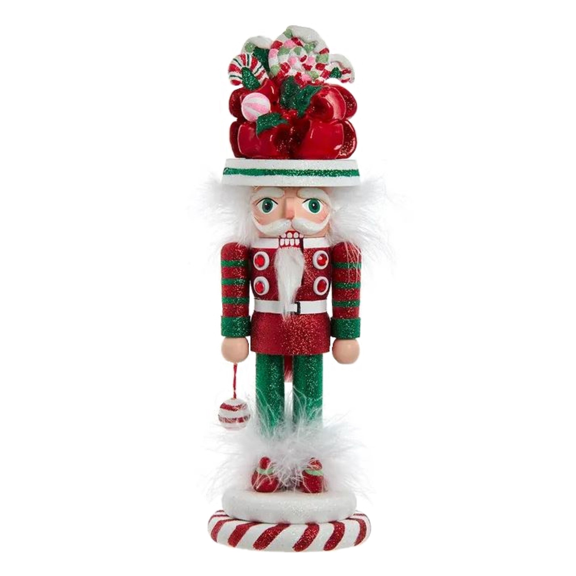 Kurt Adler Wooden Hollywood Nutcracker, Candy Soldier, 12in