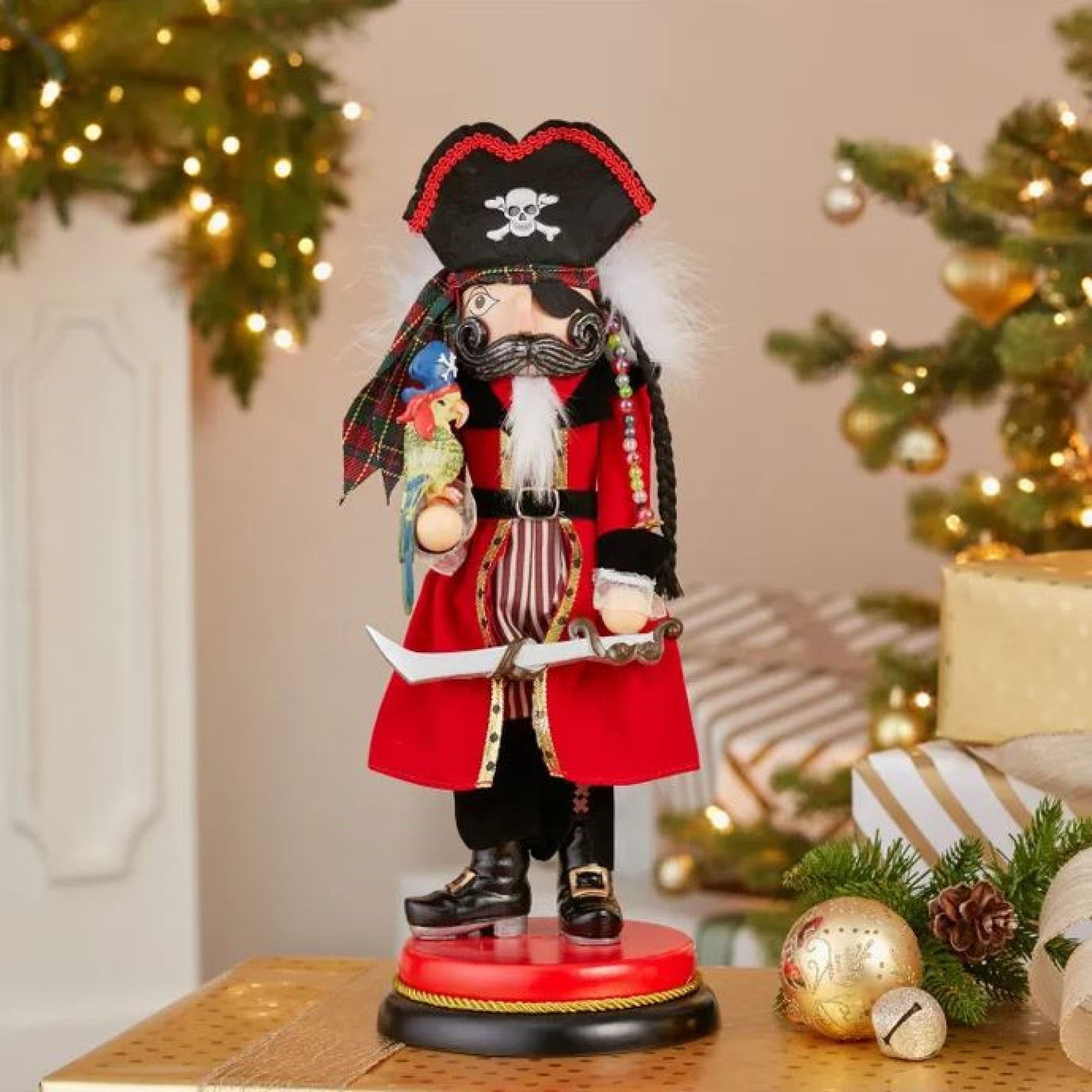 Kurt Adler Wooden Hollywood Nutcracker, Pirate, 15in