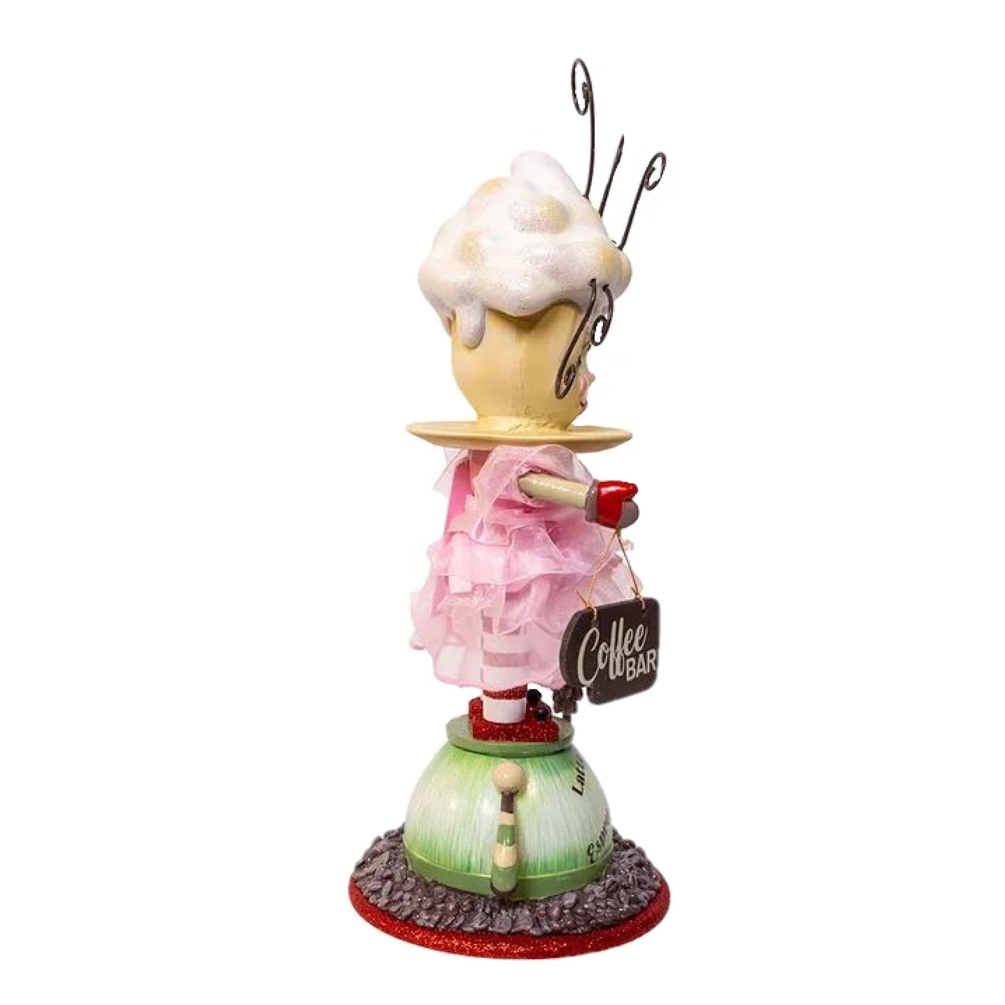 Kurt Adler Resin Hollywood Nutcracker, Coffee Girl, 12in