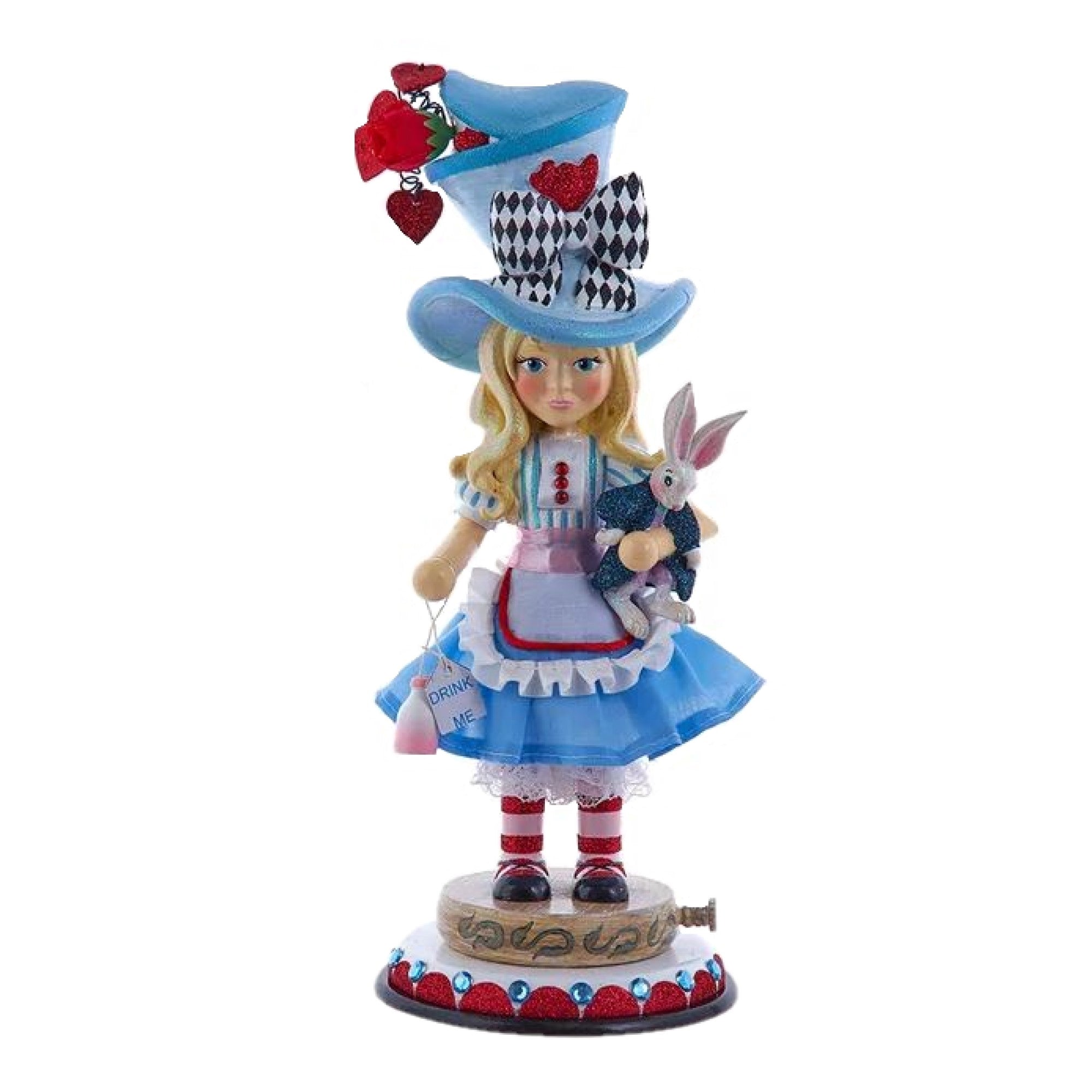 Kurt Adler Wooden Hollywood Nutcracker, Alice in Wonderland, 13in