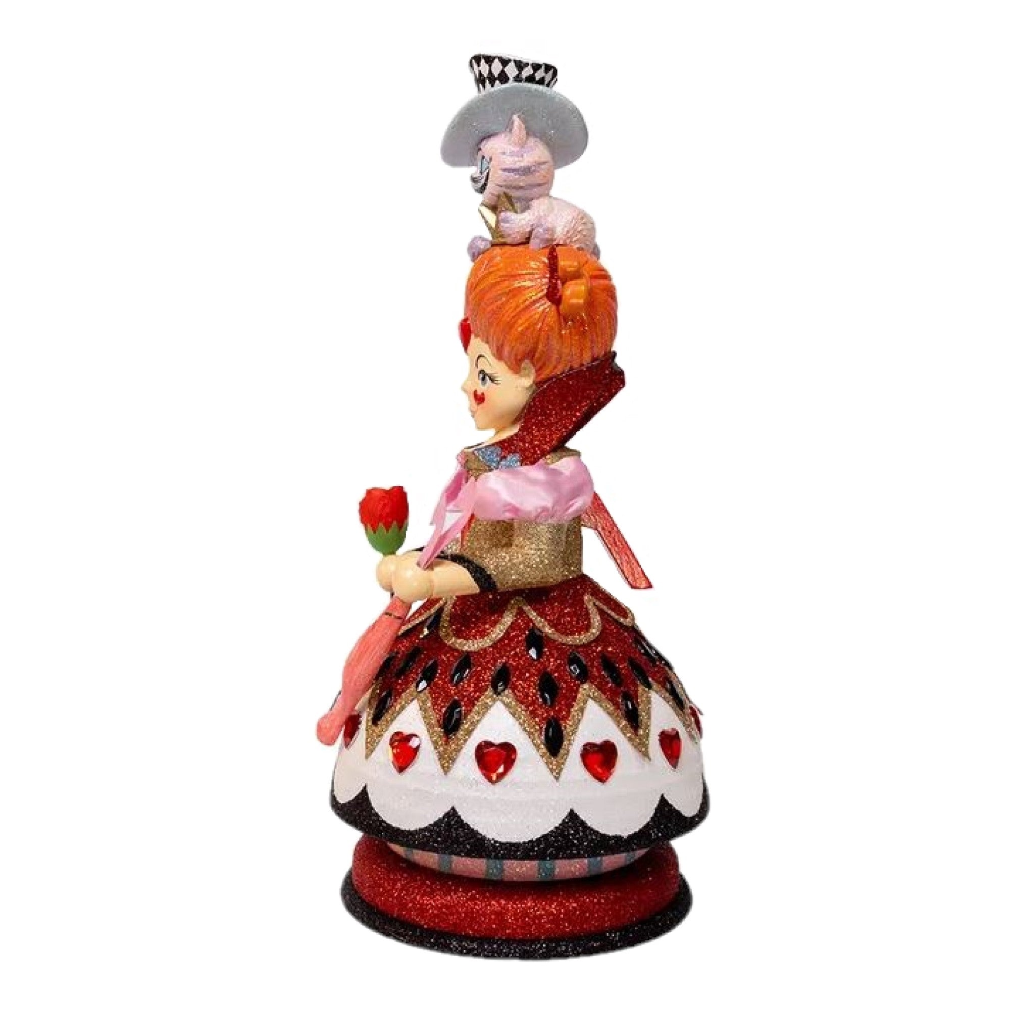 Kurt Adler Wooden Hollywood Nutcracker, Queen of Hearts, 13in