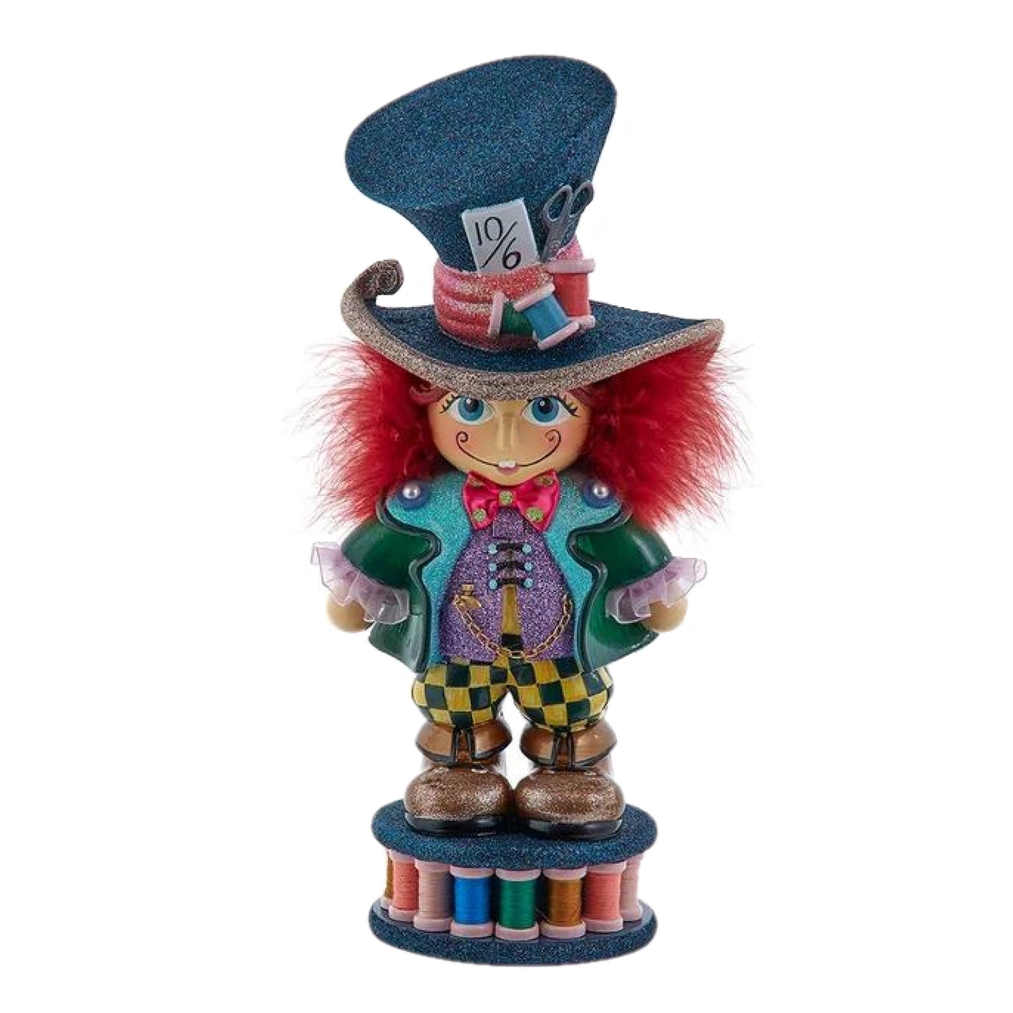 Kurt Adler Resin Hollywood Nutcracker, Mad Hatter, 13in