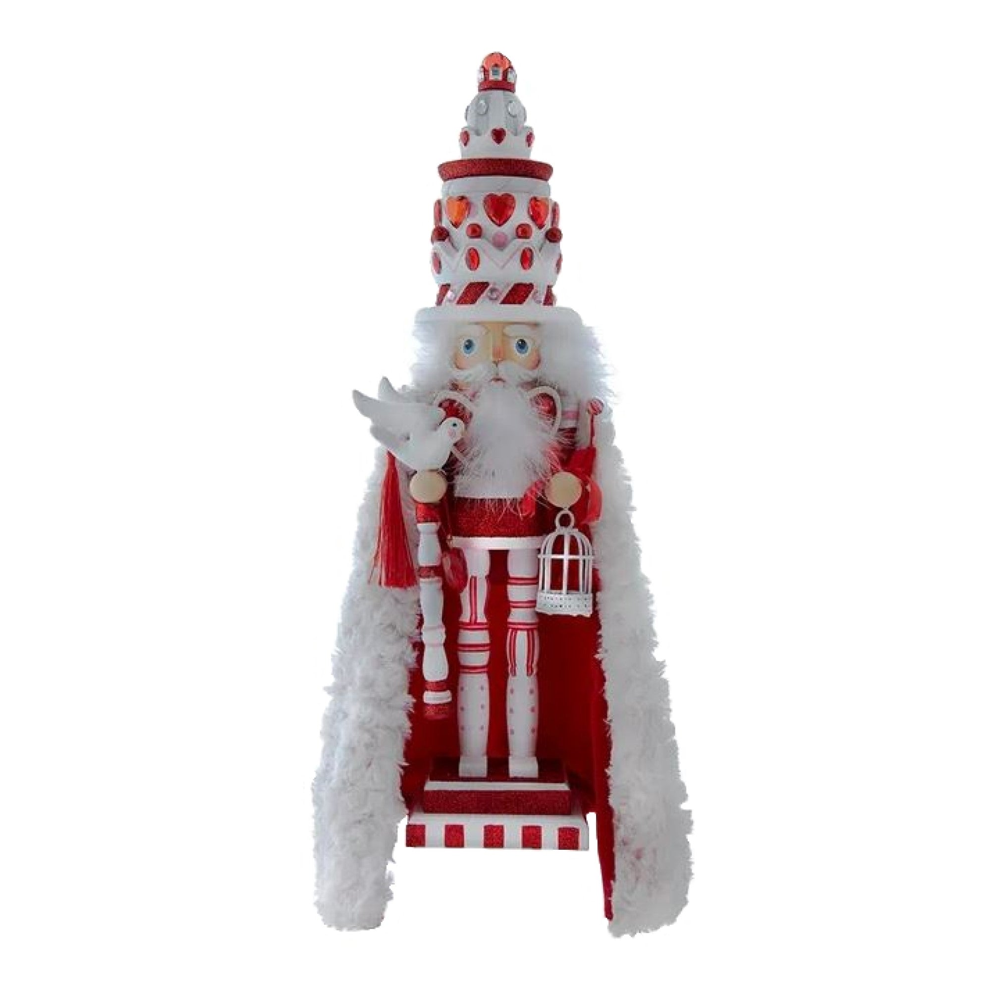 Kurt Adler Wooden Hollywood Nutcracker, King of Hearts, 19.5in
