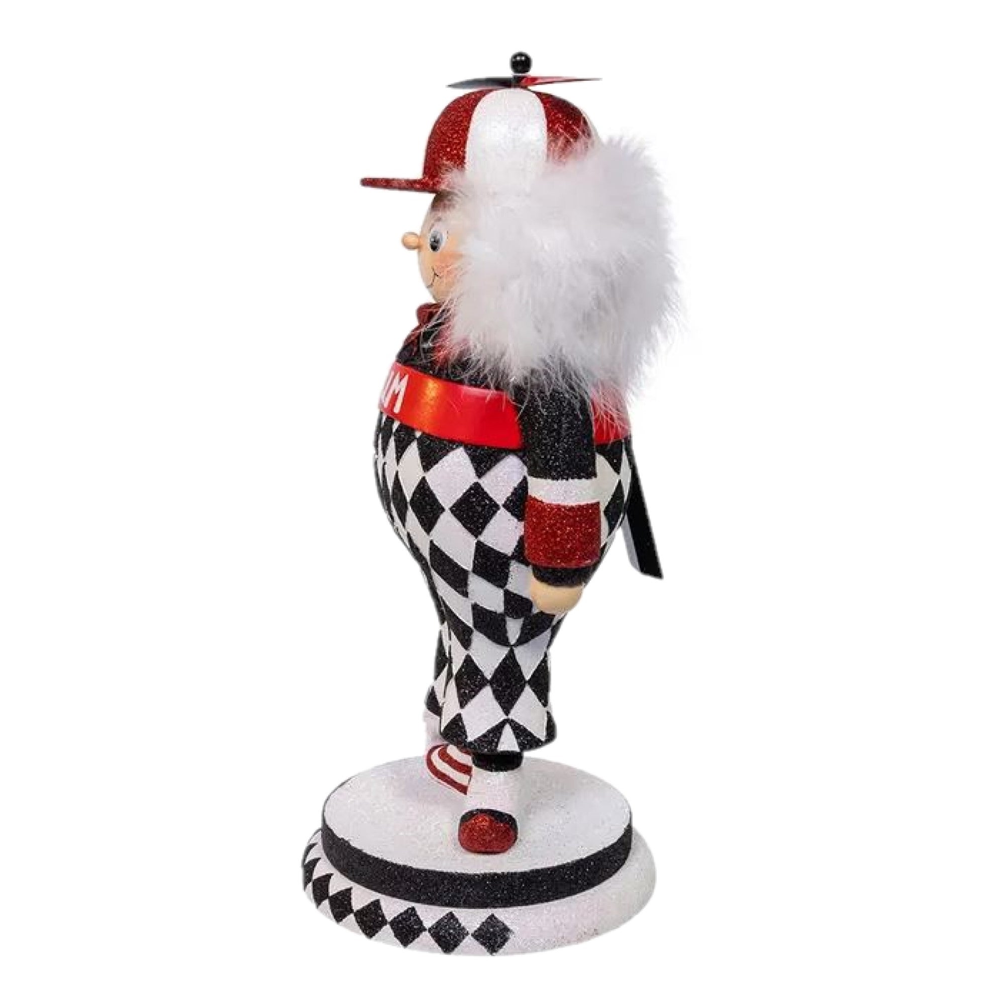 Kurt Adler Resin Hollywood Nutcracker, Tweedle Dum, Red, 14.5in