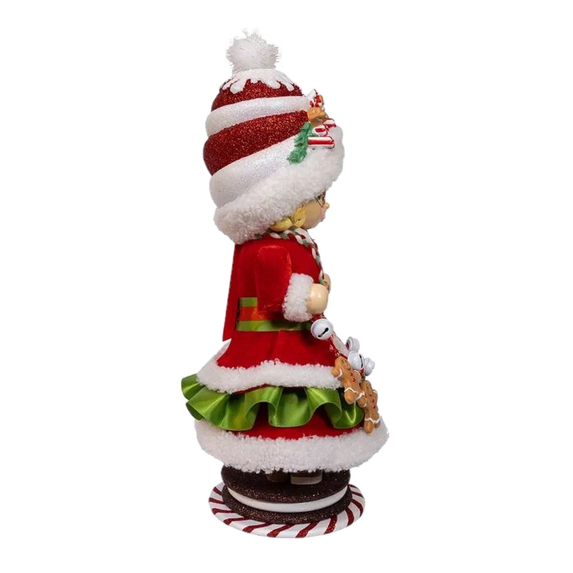 Kurt Adler Wooden Hollywood Nutcracker, Mrs. Claus Gingerbread, 13in