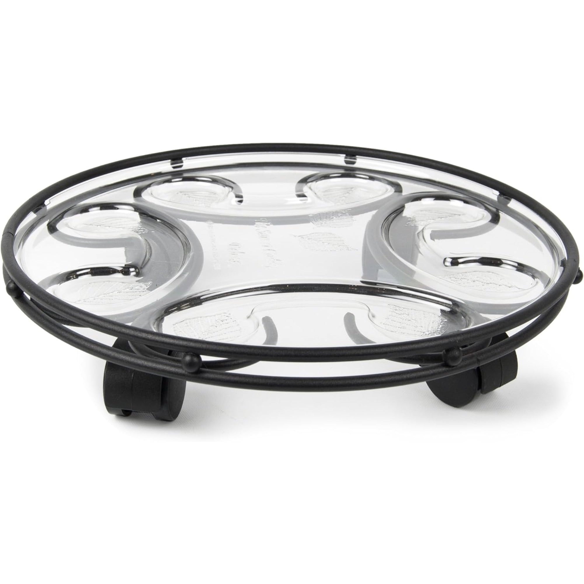 Plastec Steel Frame Caddy Deluxe with Casters, Black