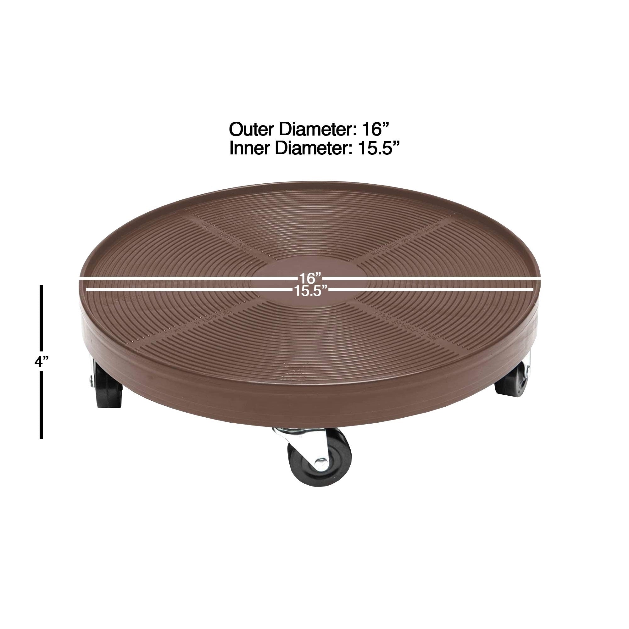 DeVault Heavy Duty Plastic Plant Dolly, 16in