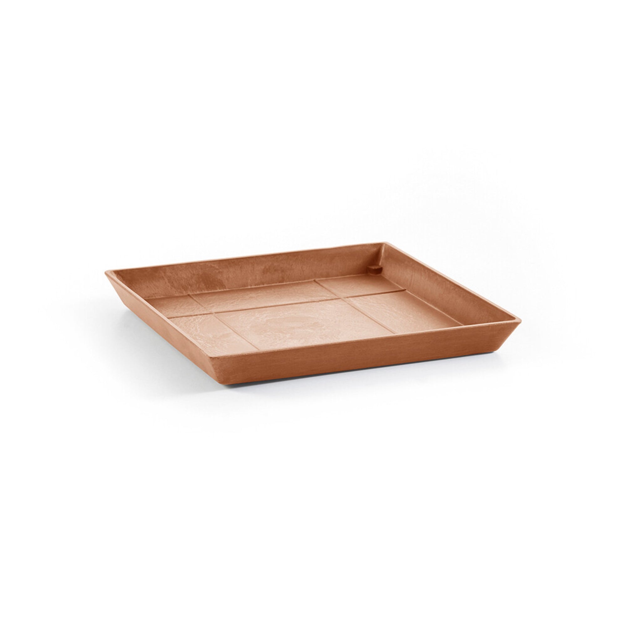 Ecopots Square Plastic Modern In/Outdoor Planter Flower Pot Saucer