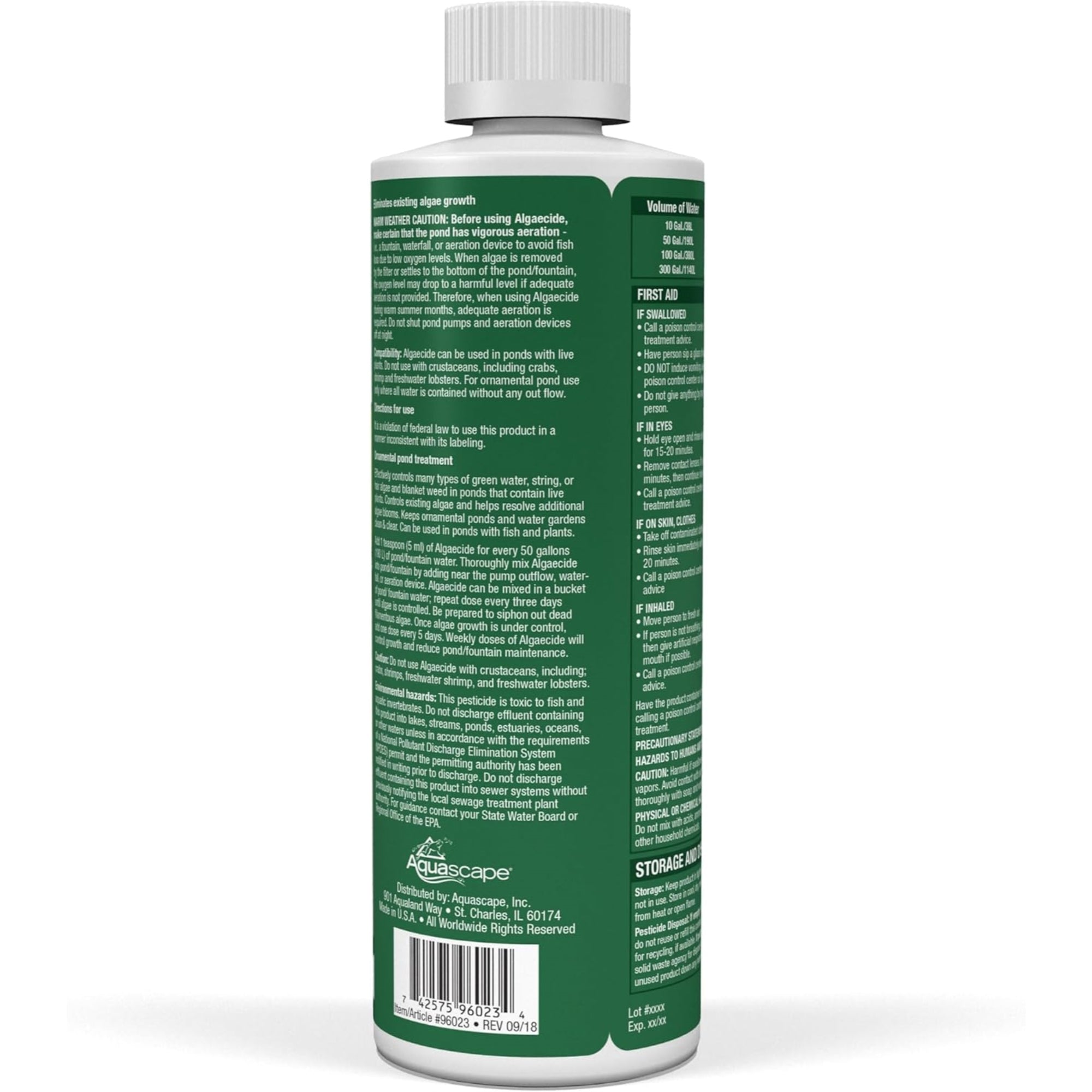 Aquascape Algaecide for Ponds, Waterfalls, and Water Features, 16 oz