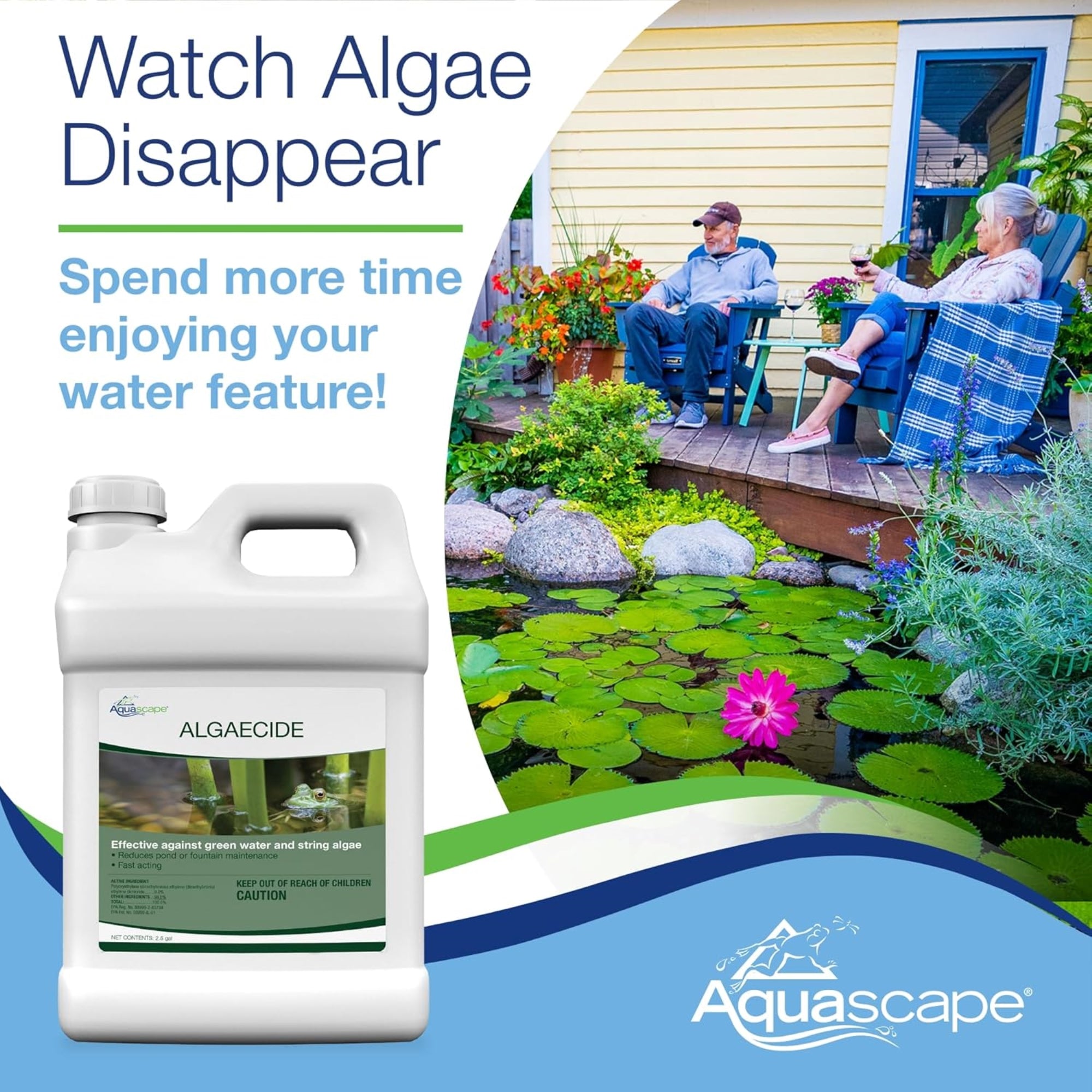 Aquascape Algaecide for Ponds, Waterfalls, and Water Features, 16 oz