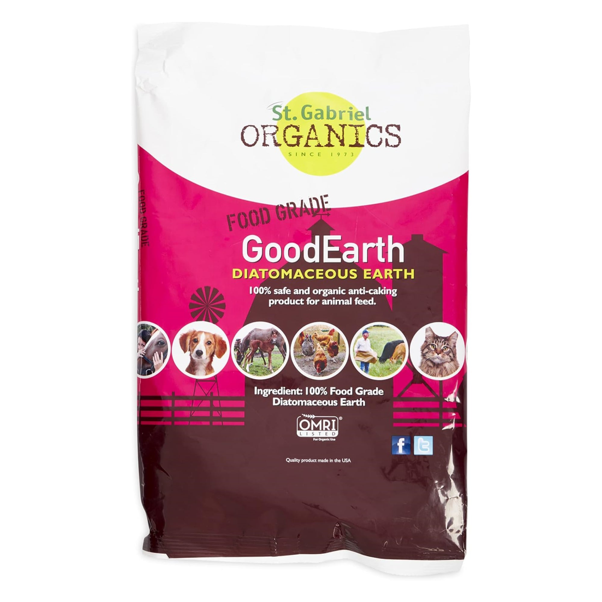 St. Gabriel Organics GoodEarth Food-Grade Diatomaceous Earth, OMRI Listed, 2lb