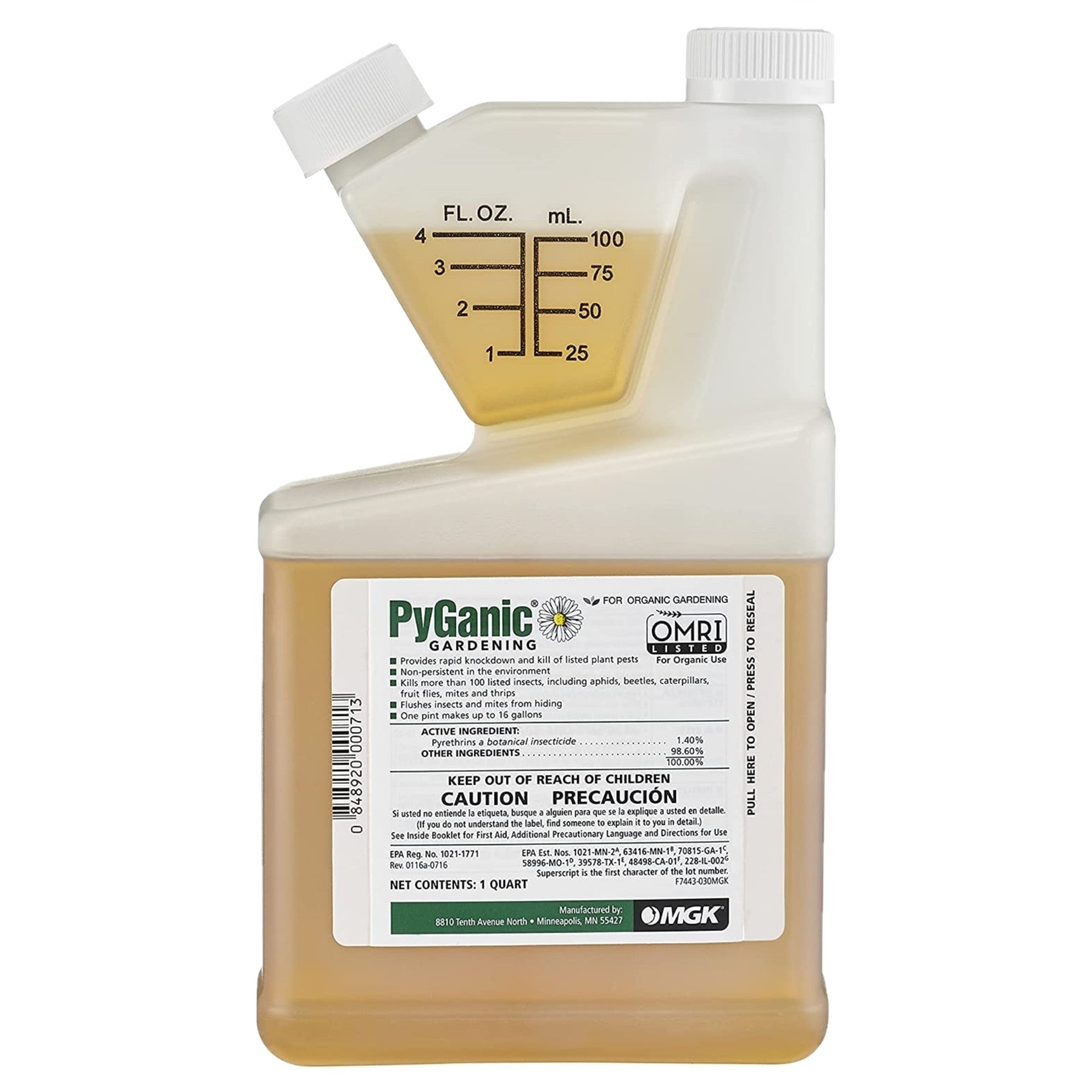 Pyganic Gardening Organic Liquid Insecticide Concentrate for Garden In
