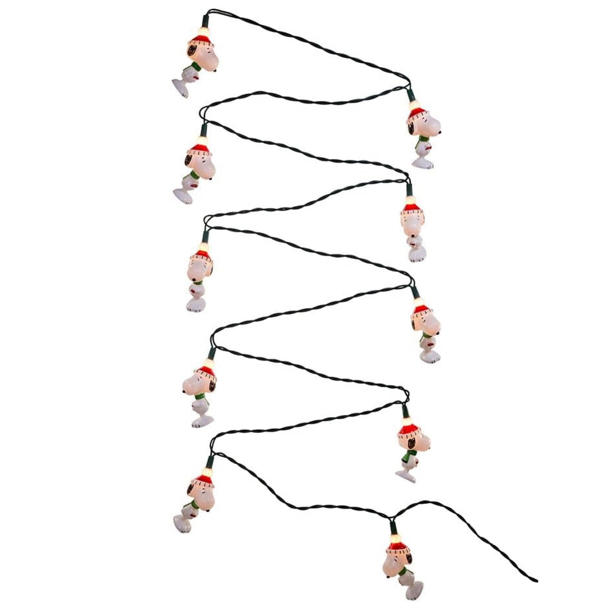 Kurt Adler Indoor/Outdoor UL 10-Light Snoopy Light Set, 9ft