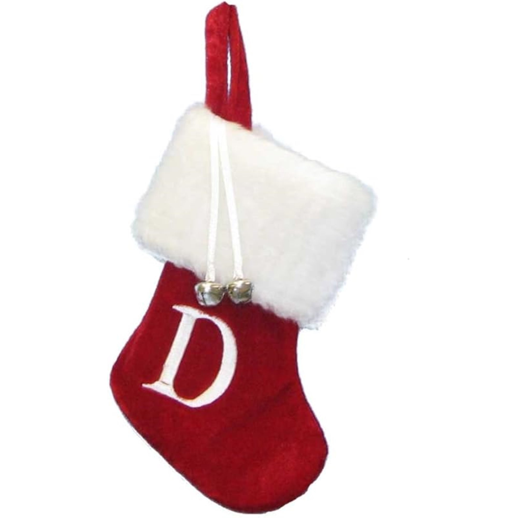 Kurt Adler Monogrammed “D” Miniature Christmas Stocking, 7"