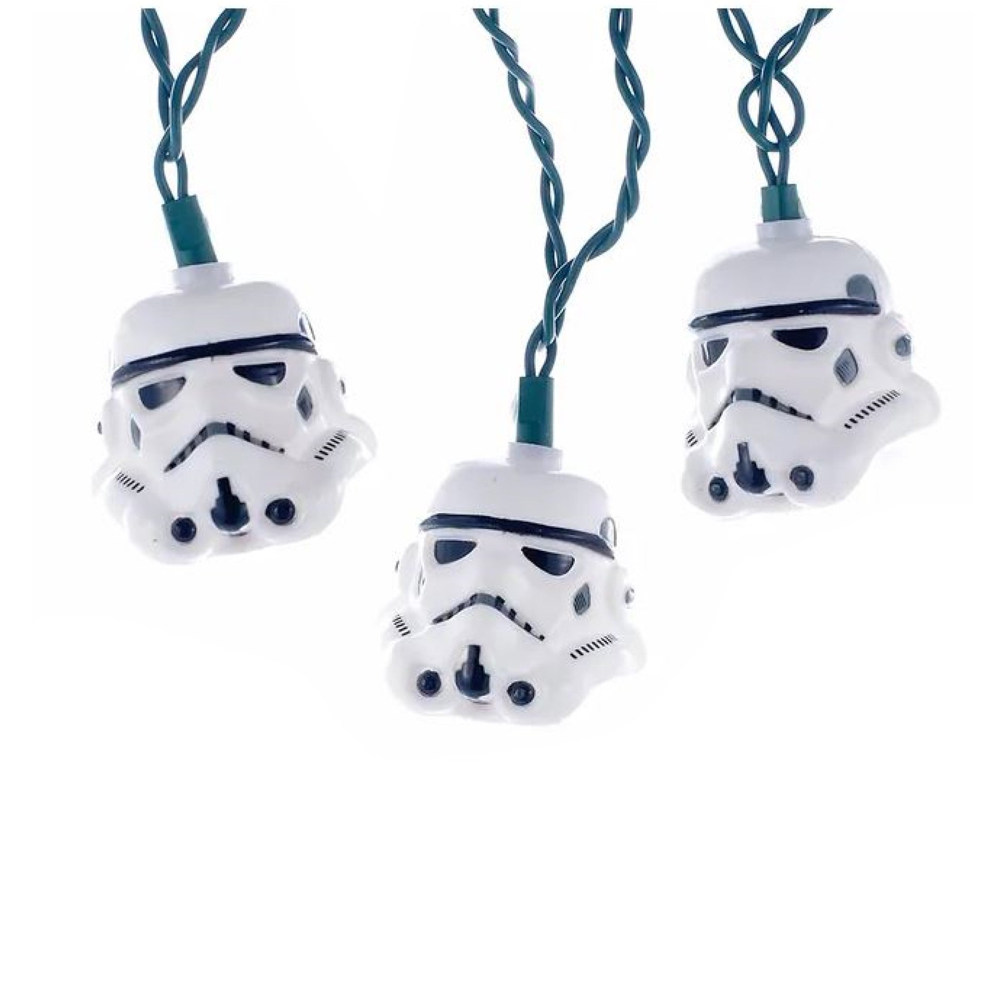 Kurt Adler Indoor/Outdoor UL 10-Light Storm Trooper Helmet Light Set, 9ft