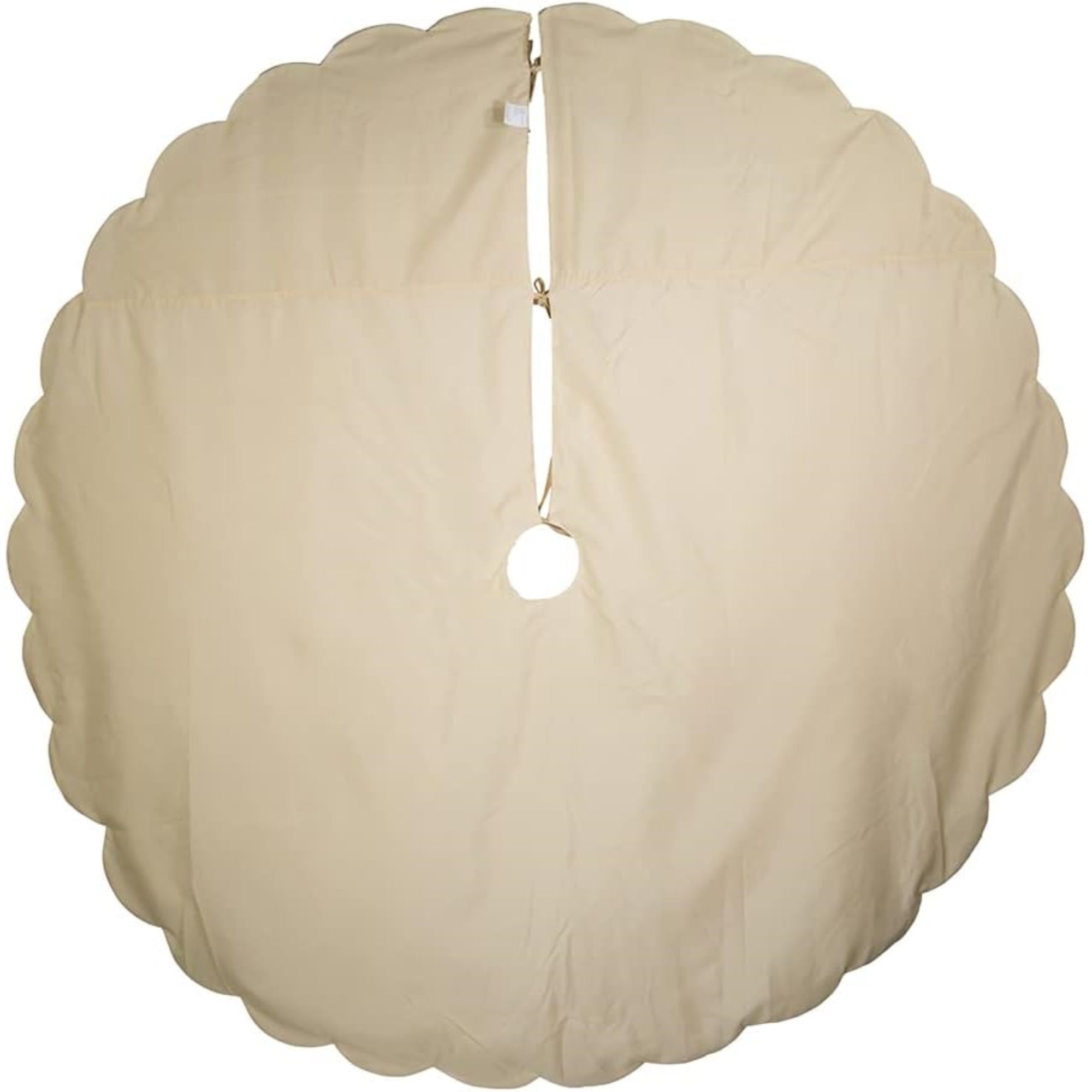 Kurt Adler Christmas Tree Skirt with Sequined Border Design, Gold, 72in