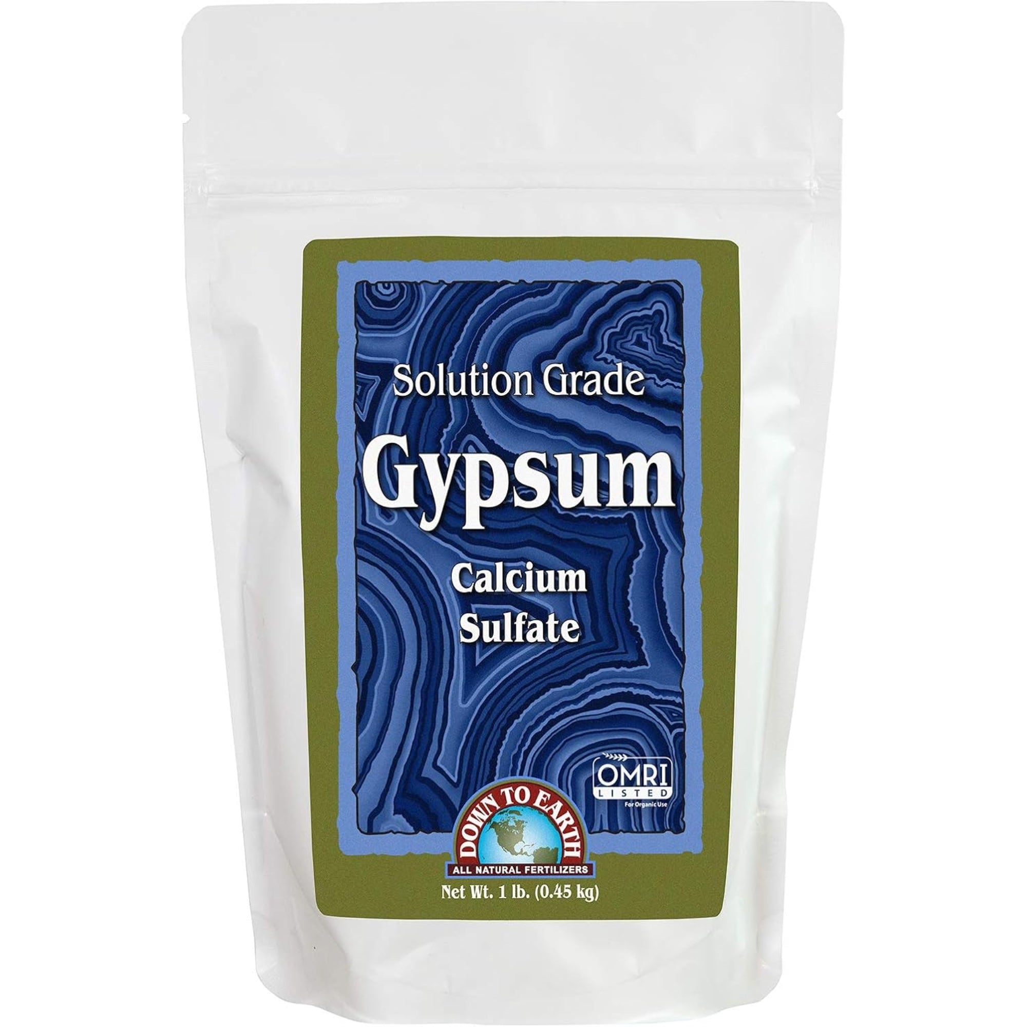 Down to Earth Gypsum Calcium Sulfate Dihydrate Solution Grade Fertilizer, 1lb