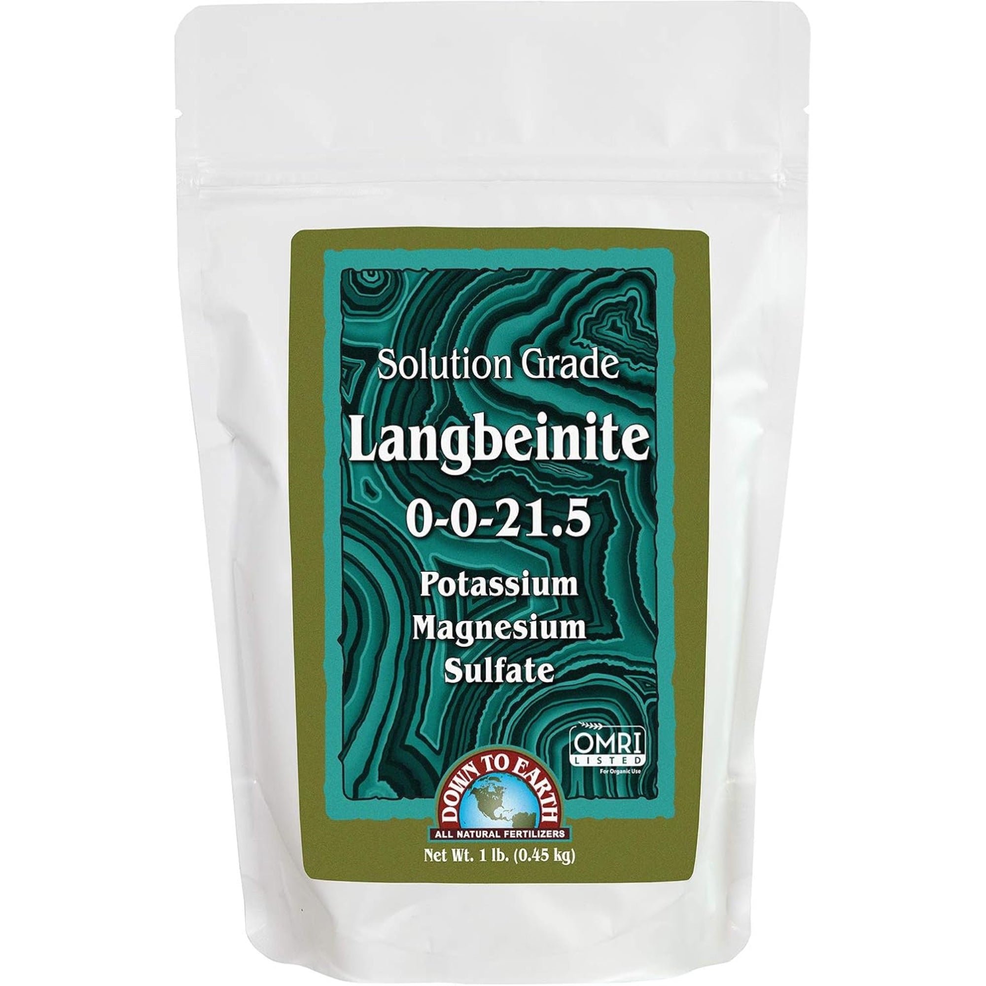Down to Earth Langbeinite 0-0-21.5 Solution Grade Fertilizer, 1lb