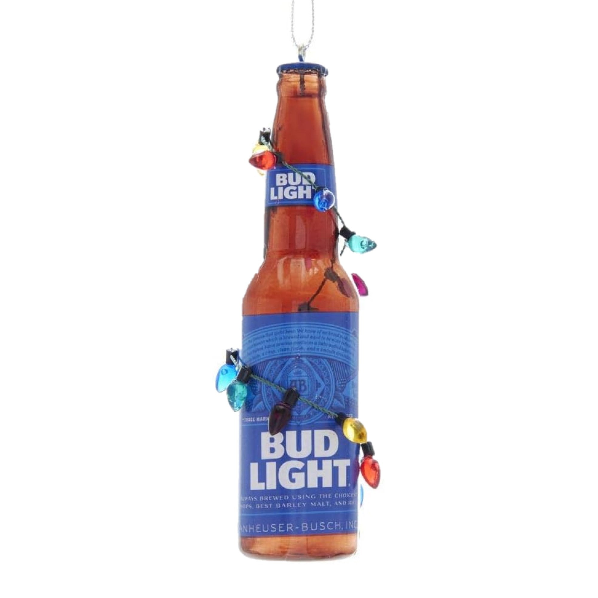 Kurt Adler Plastic Ornament for Christmas Tree, Budweiser Bud Light with Lights