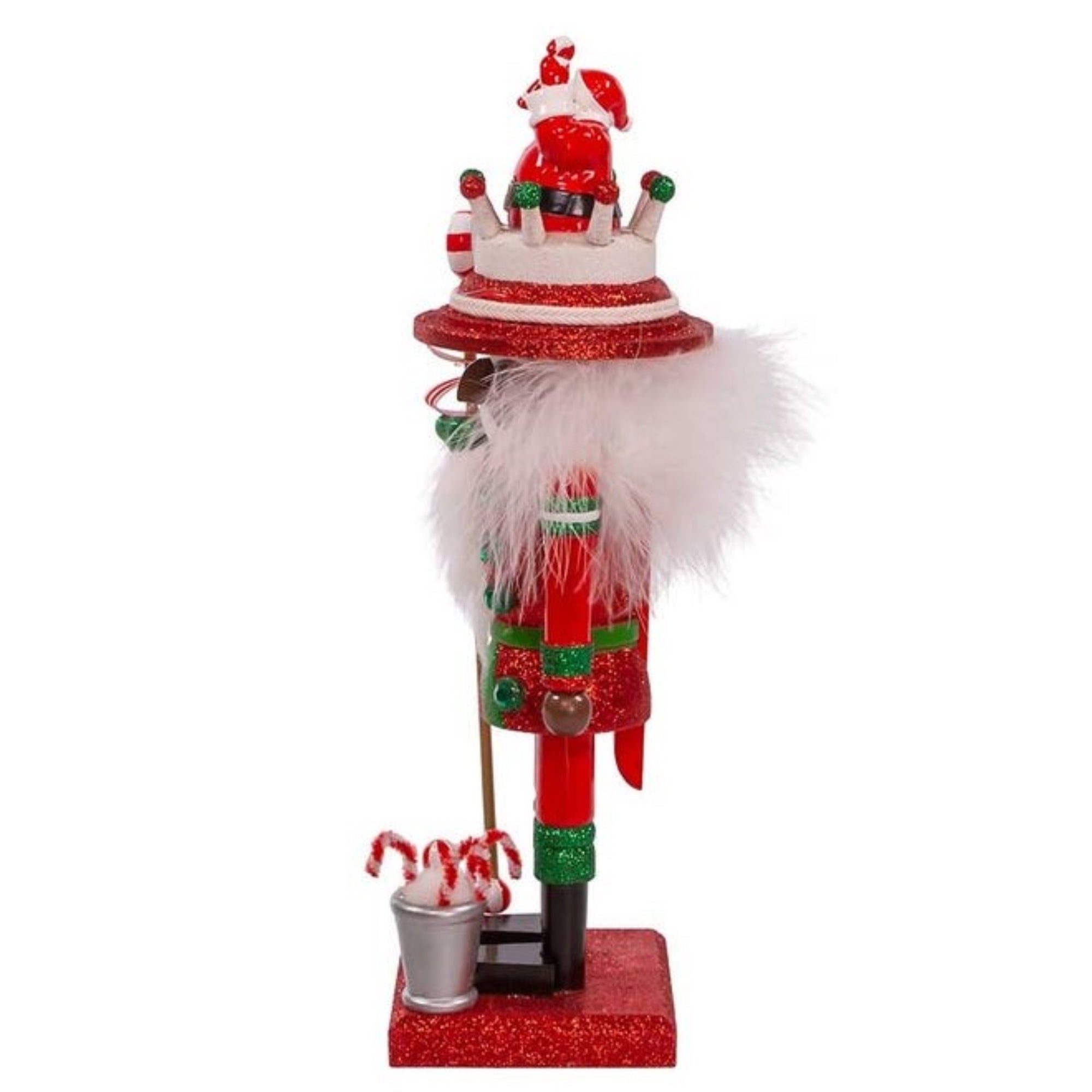Kurt Adler Hollywood Wooden Nutcracker Collection, African American Santa, 12"