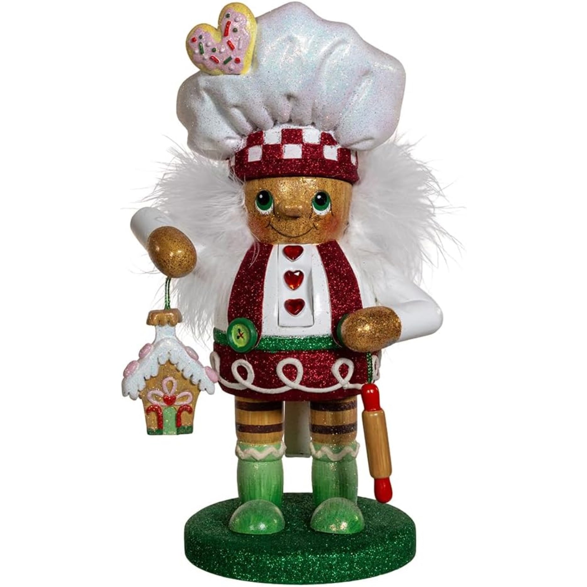 Kurt Adler Hollywood Wooden Nutcracker Collection, Gingerbread Baker Boy, 10"