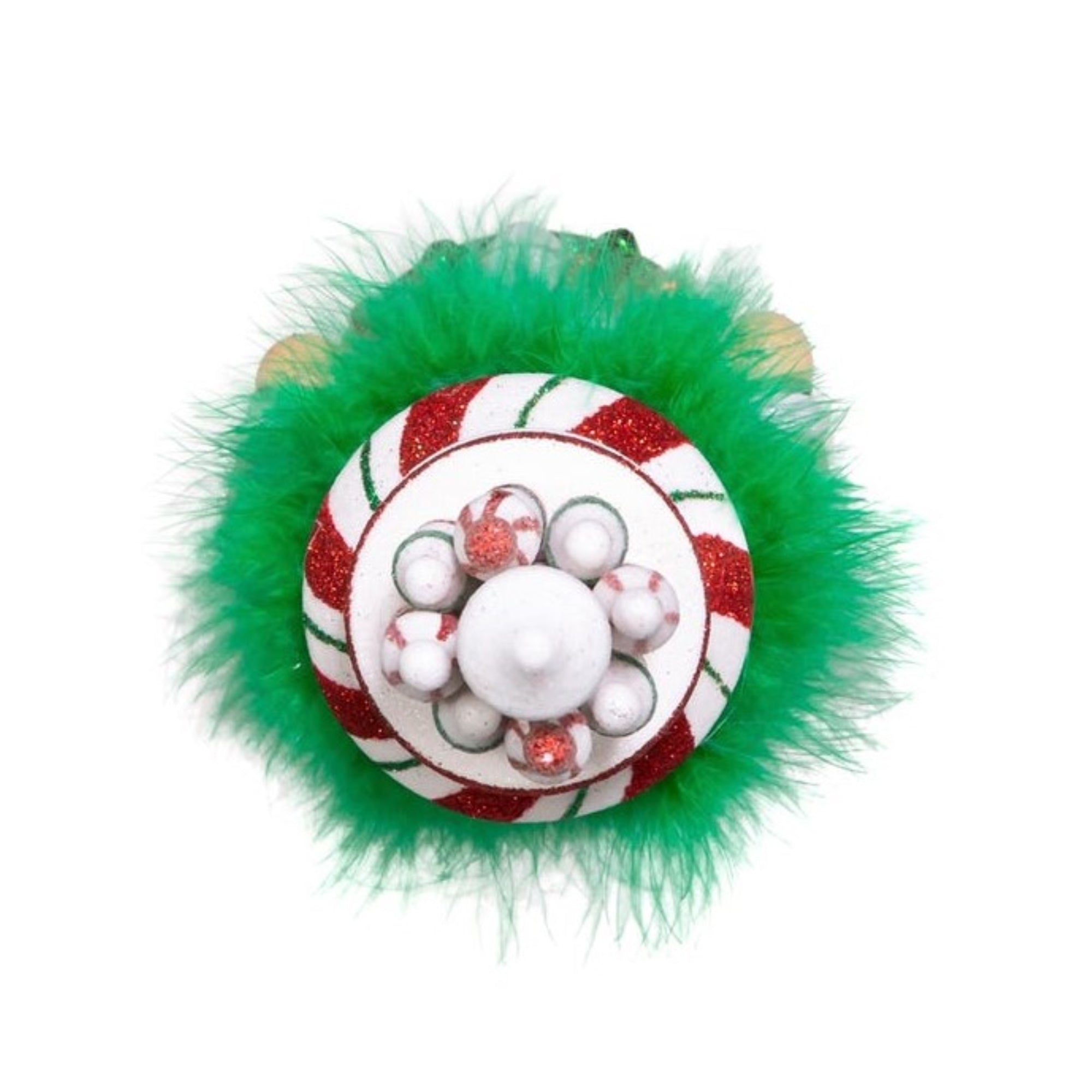 Kurt Adler Hollywood Wooden Nutcracker Collection, Red, White & Green Candy Tower Hat, 15"