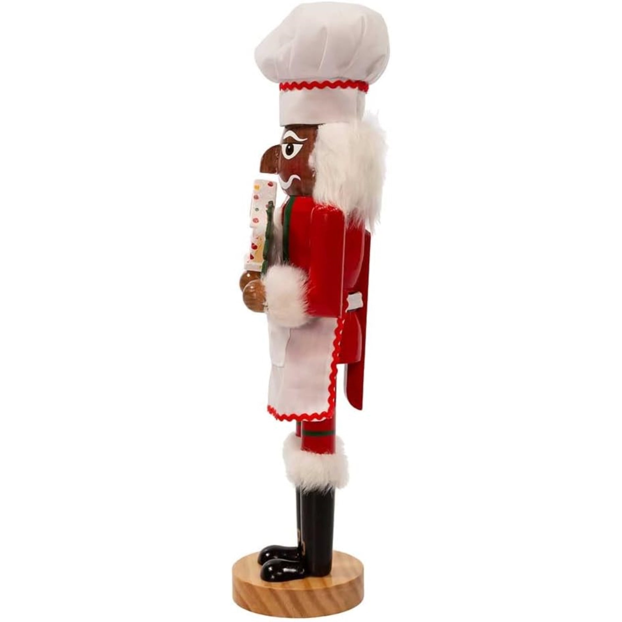 Kurt Adler Wooden Nutcrackers, African American Chef, 15"