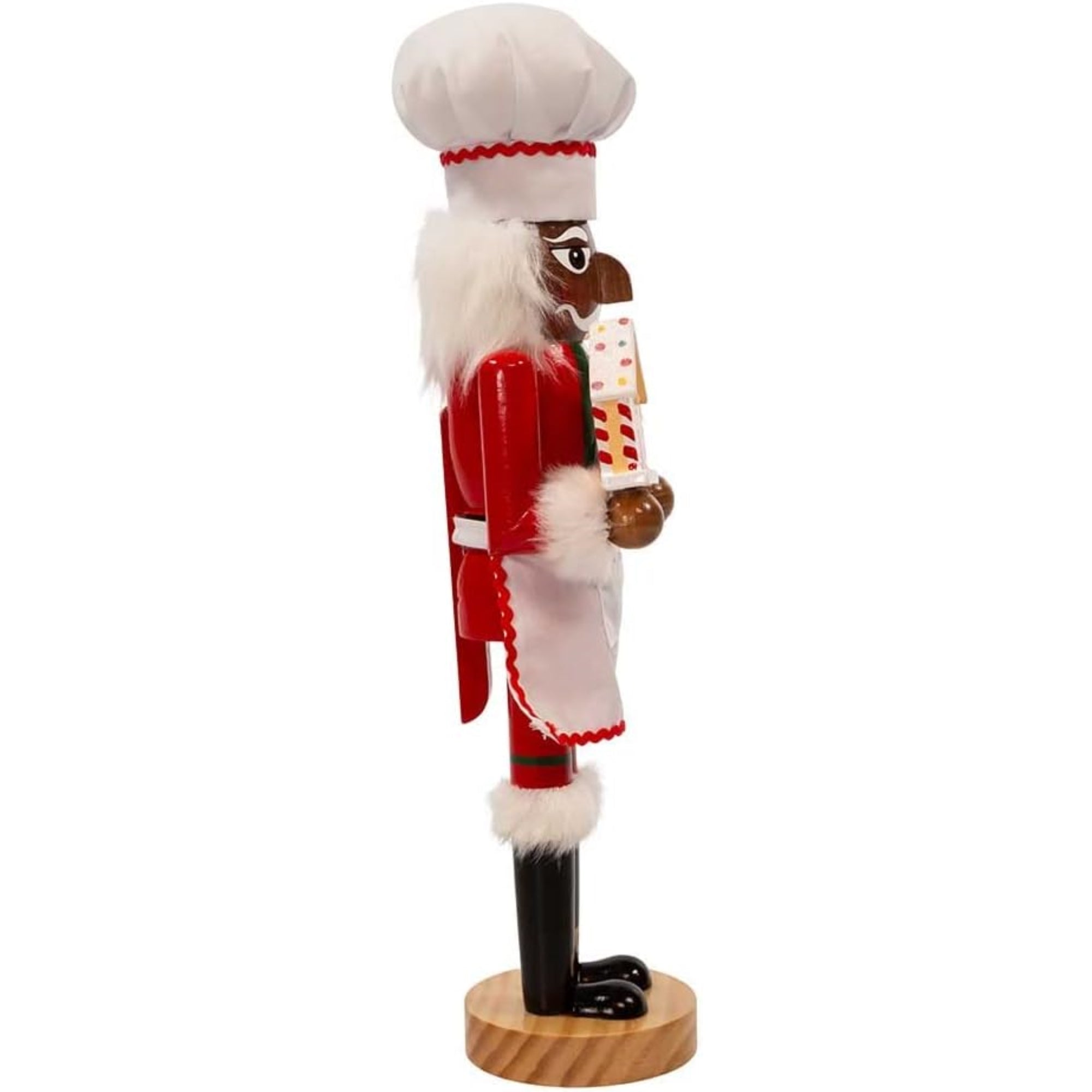 Kurt Adler Wooden Nutcrackers, African American Chef, 15"