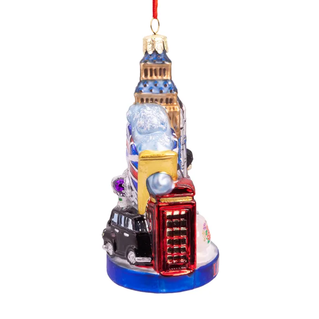 Kurt Adler Glass Ornament for Christmas Tree, London Cityscape