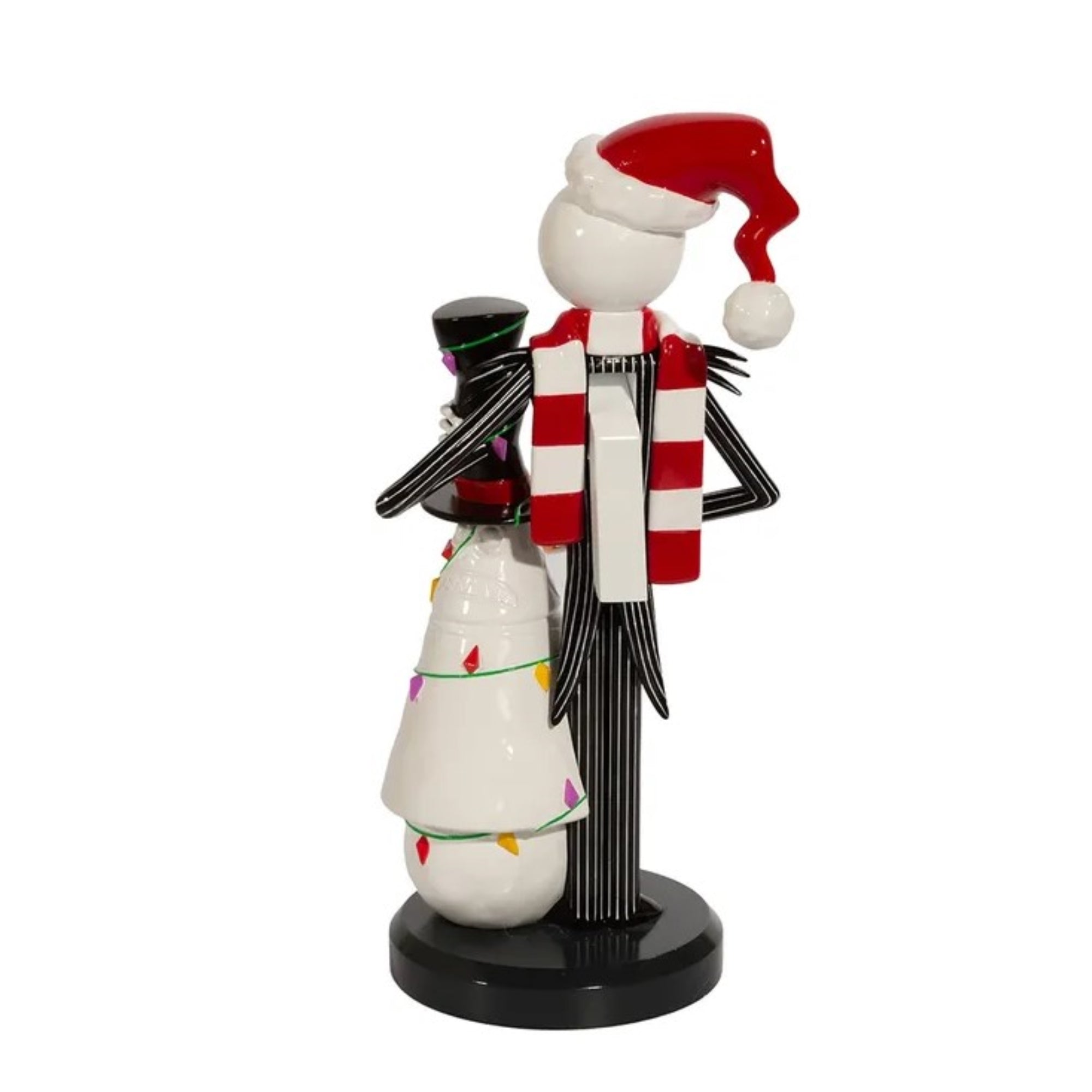 Kurt Adler Wooden Nutcrackers, Disney Nightmare Before Christmas Jack Skellington with Snowman, 11"