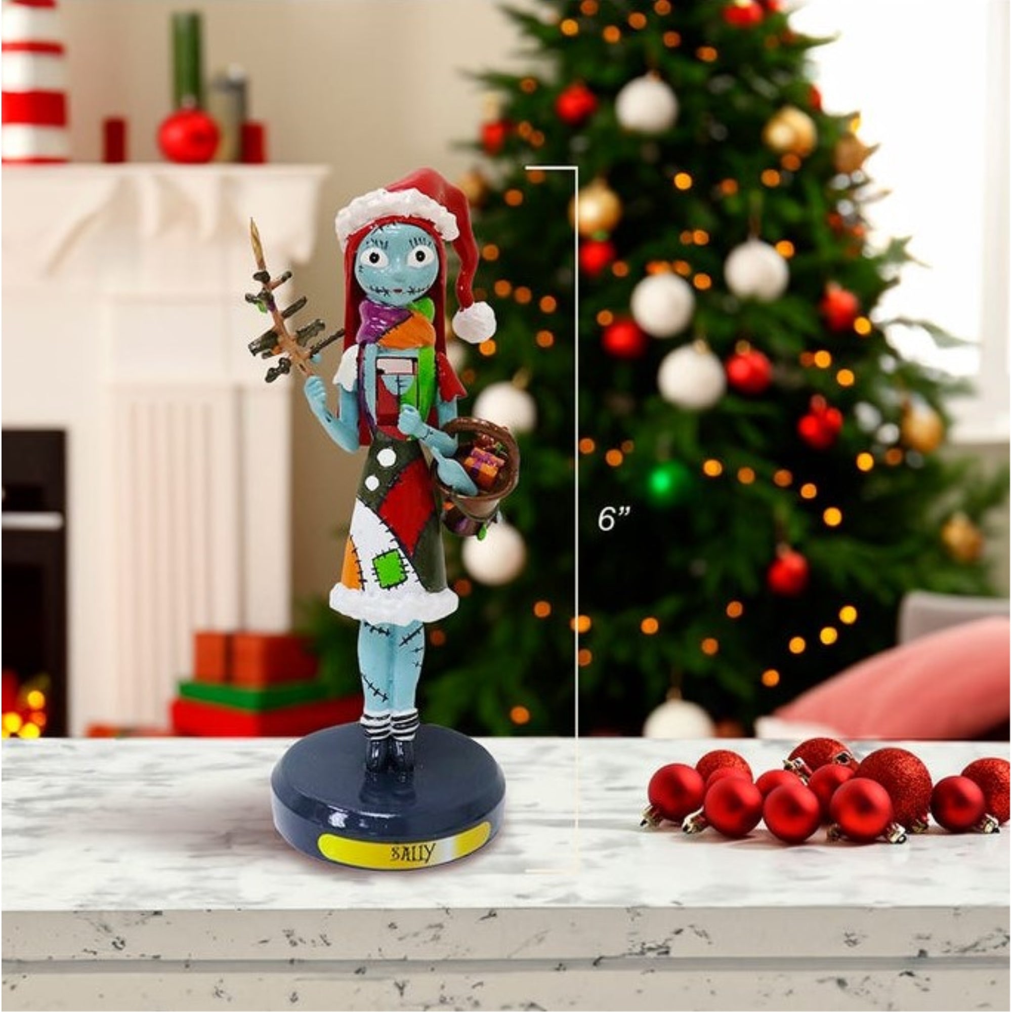Kurt Adler Wooden Nutcrackers, Disney Nightmare Before Christmas Sally, 6"