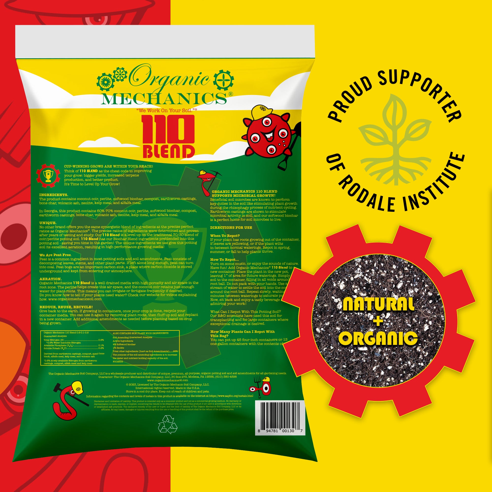 Organic Mechanics 110 Blend Organic Potting Soil, 1.76 cu ft