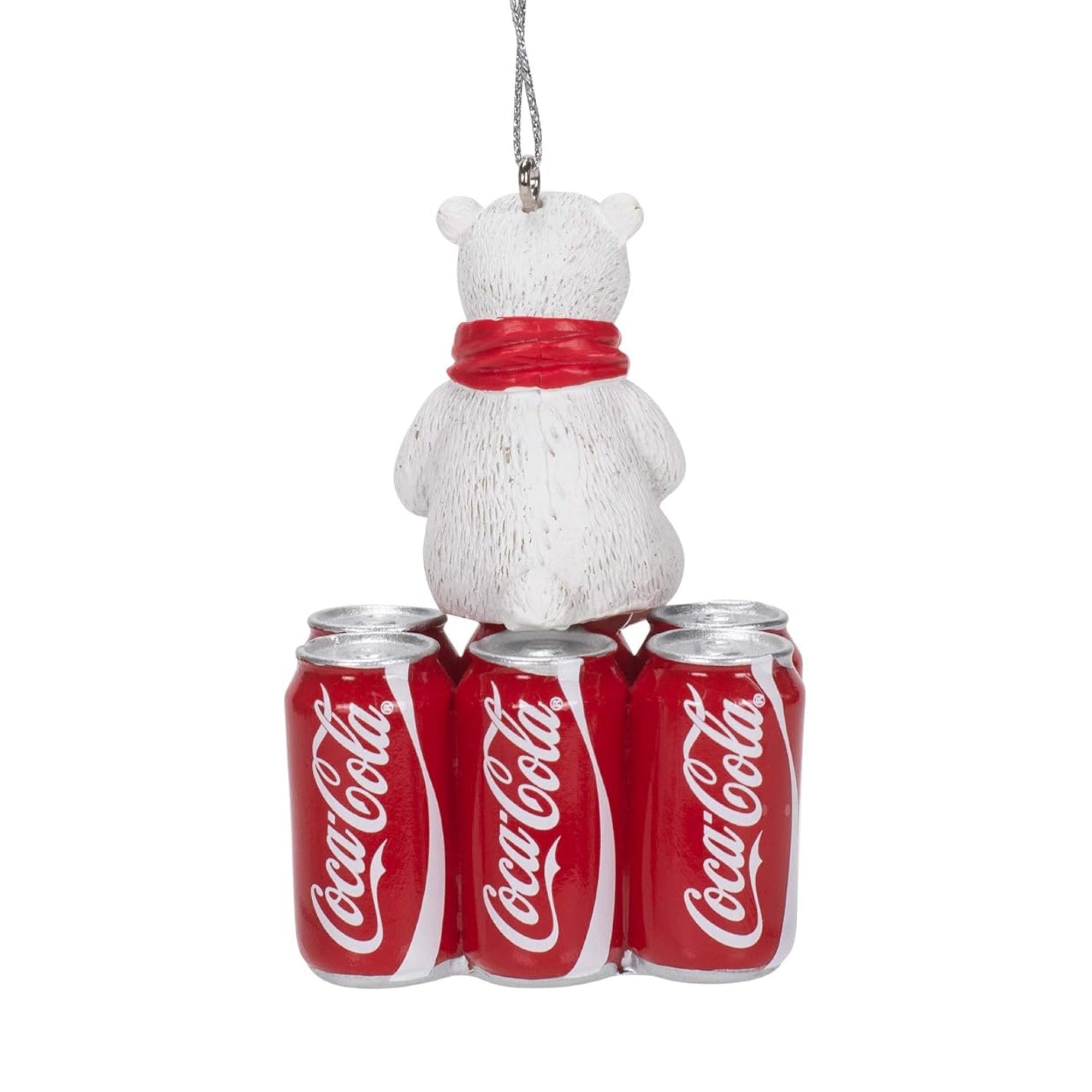 Kurt Adler Resin Ornament for Christmas Tree, Coca-Cola Cub with 6-Pack Cans