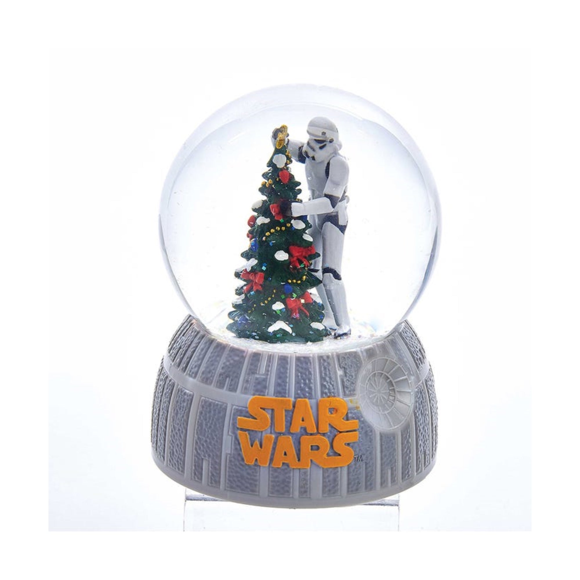 Kurt Adler Wind-Up Musical Storm Trooper Decorating Christmas Tree "Jingle Bells" Water Globe
