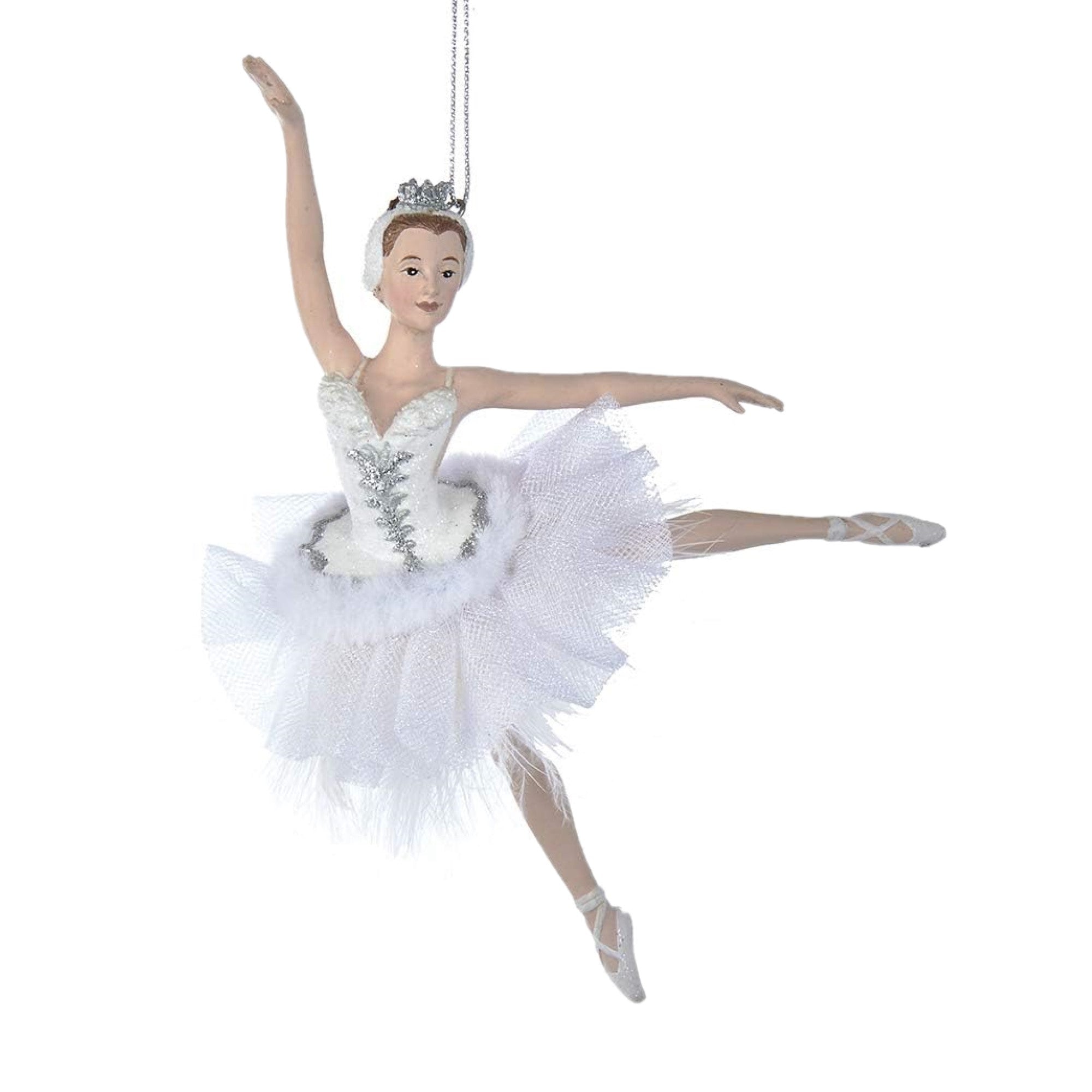 Kurt Adler Resin Ornament for Christmas Tree, Swan Lake Ballerina
