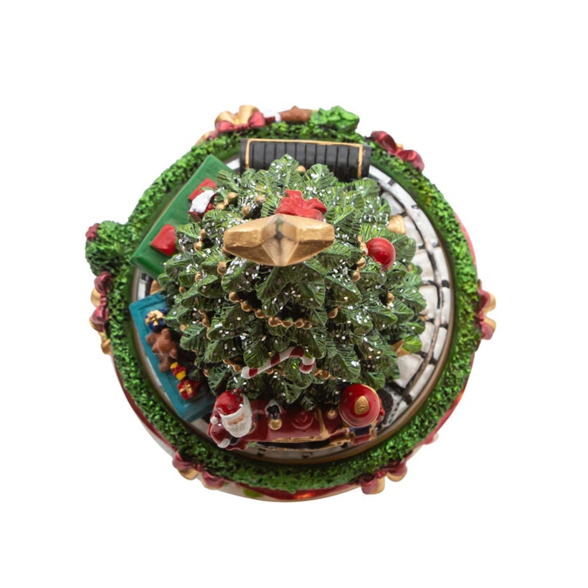 Kurt Adler Christmas Tree Wind-Up Revolving "O Christmas Tree" Music Box, 6"