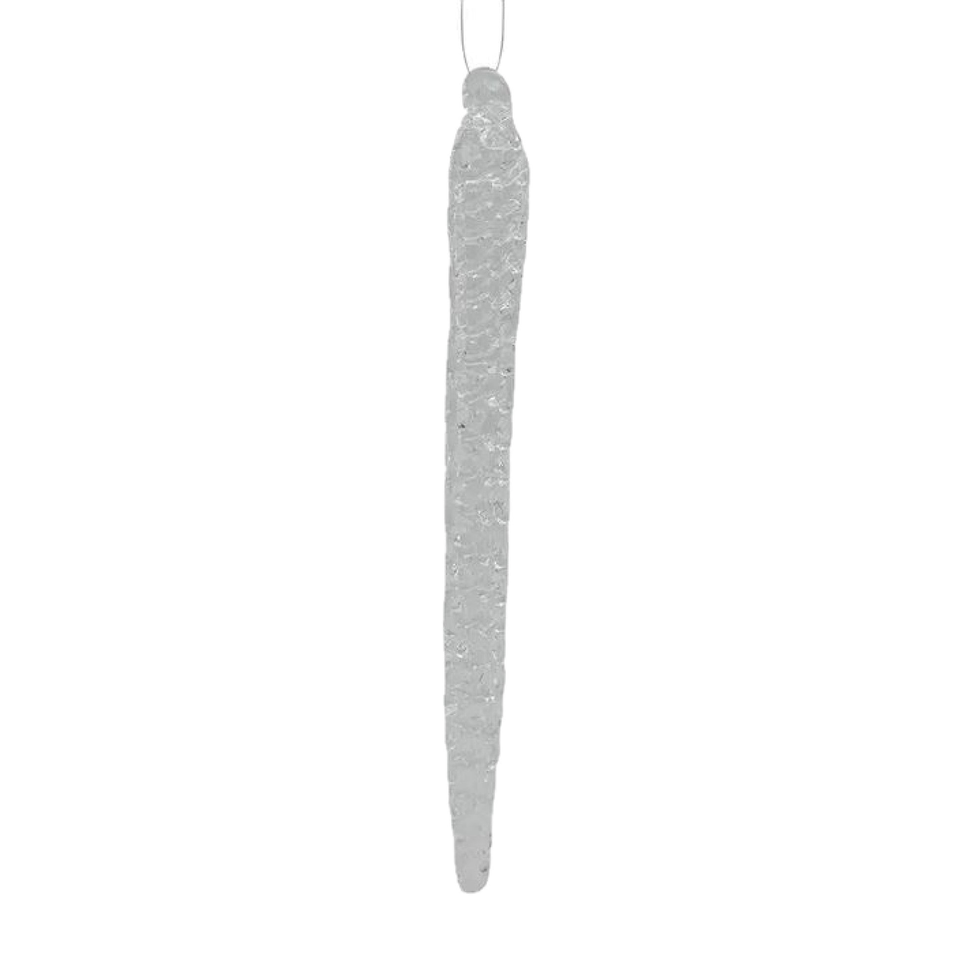 Kurt Adler Glass Ornament for Christmas Tree, Icicles (Pack of 6)