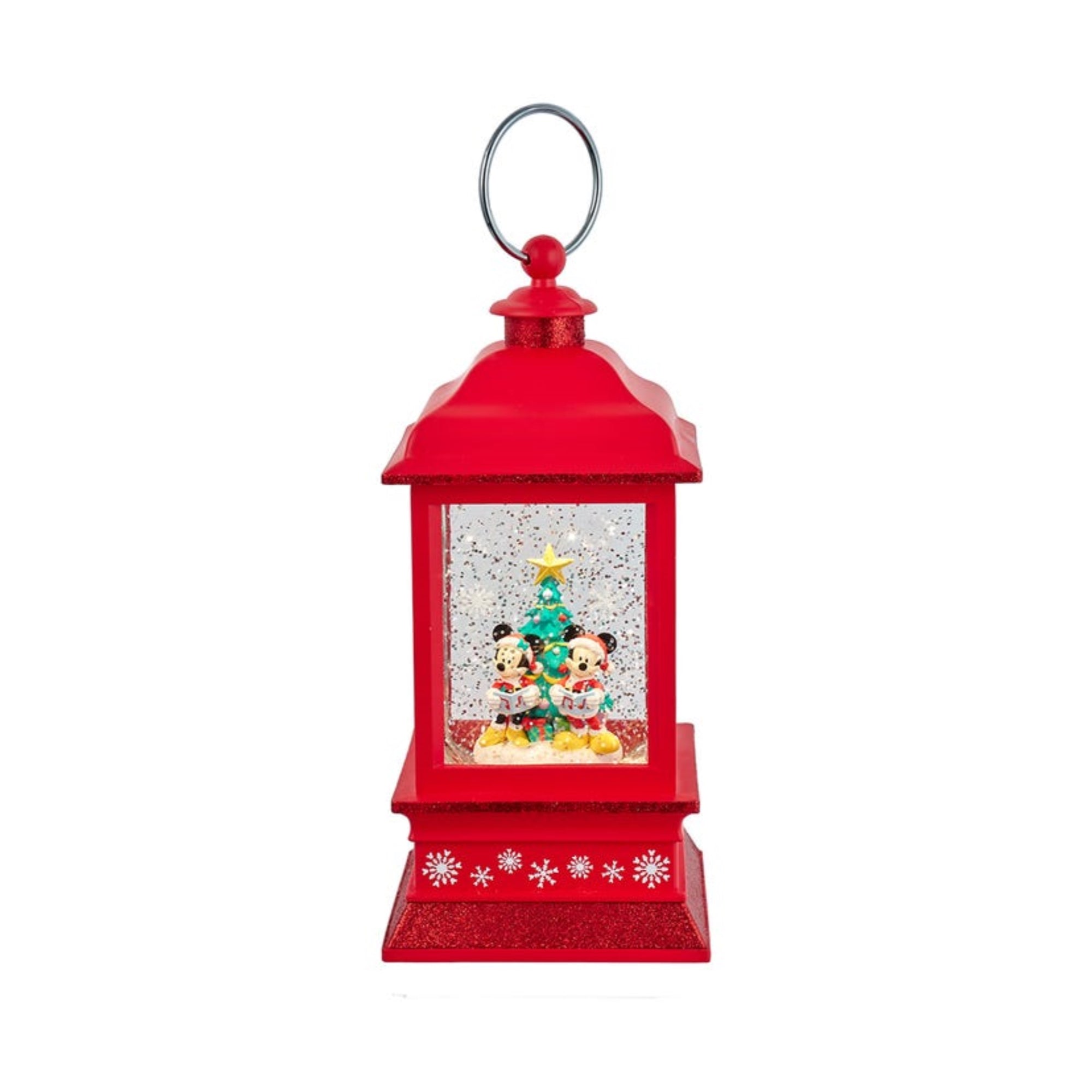 Kurt Adler Battery Operated Disney Mickey & Minnie Musical Light-Up Lantern, 9"