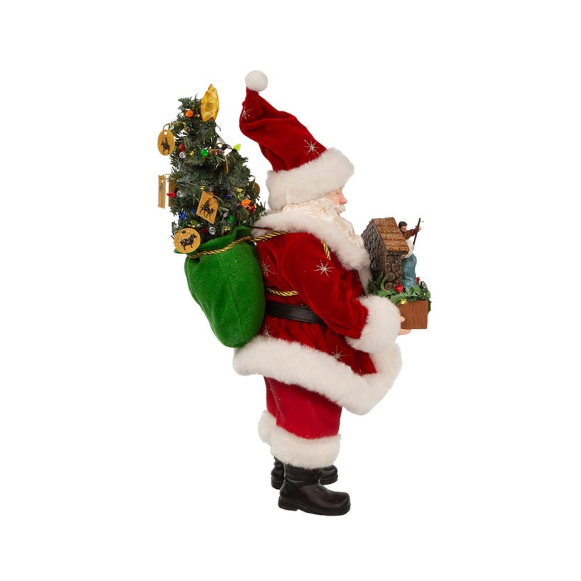 Kurt Adler Battery Operated LED Santa With Nativity Set, 13"