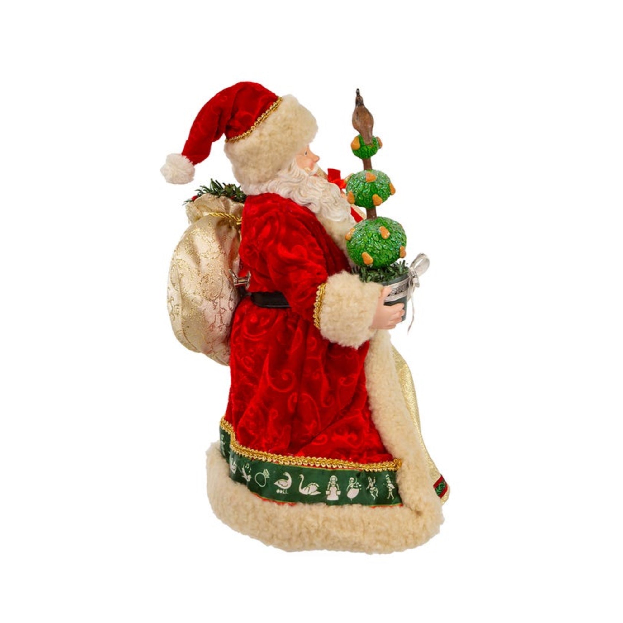 Kurt Adler Fabriché Musical 12 Days Of Christmas Santa, 10.5"