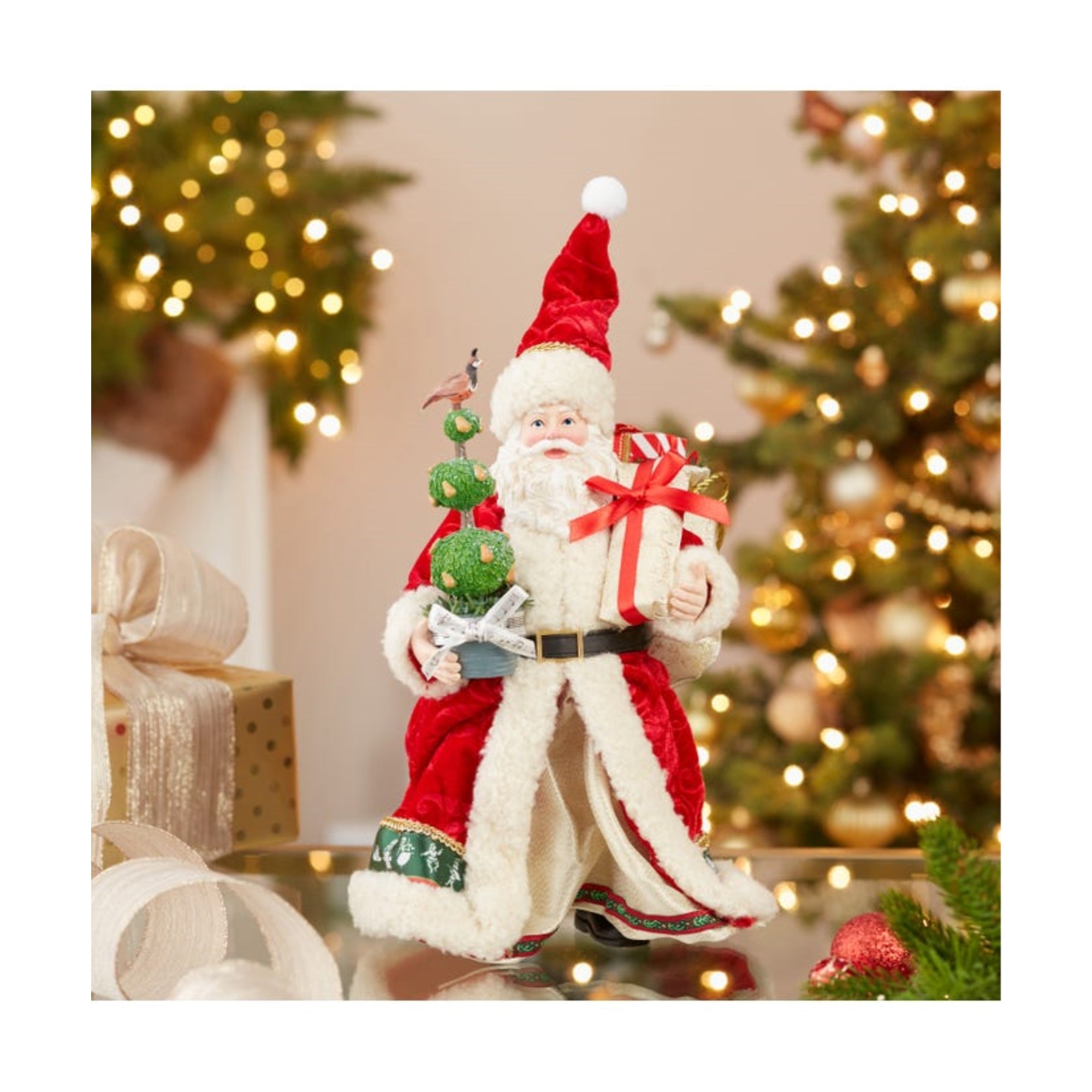 Kurt Adler Fabriché Musical 12 Days Of Christmas Santa, 10.5"