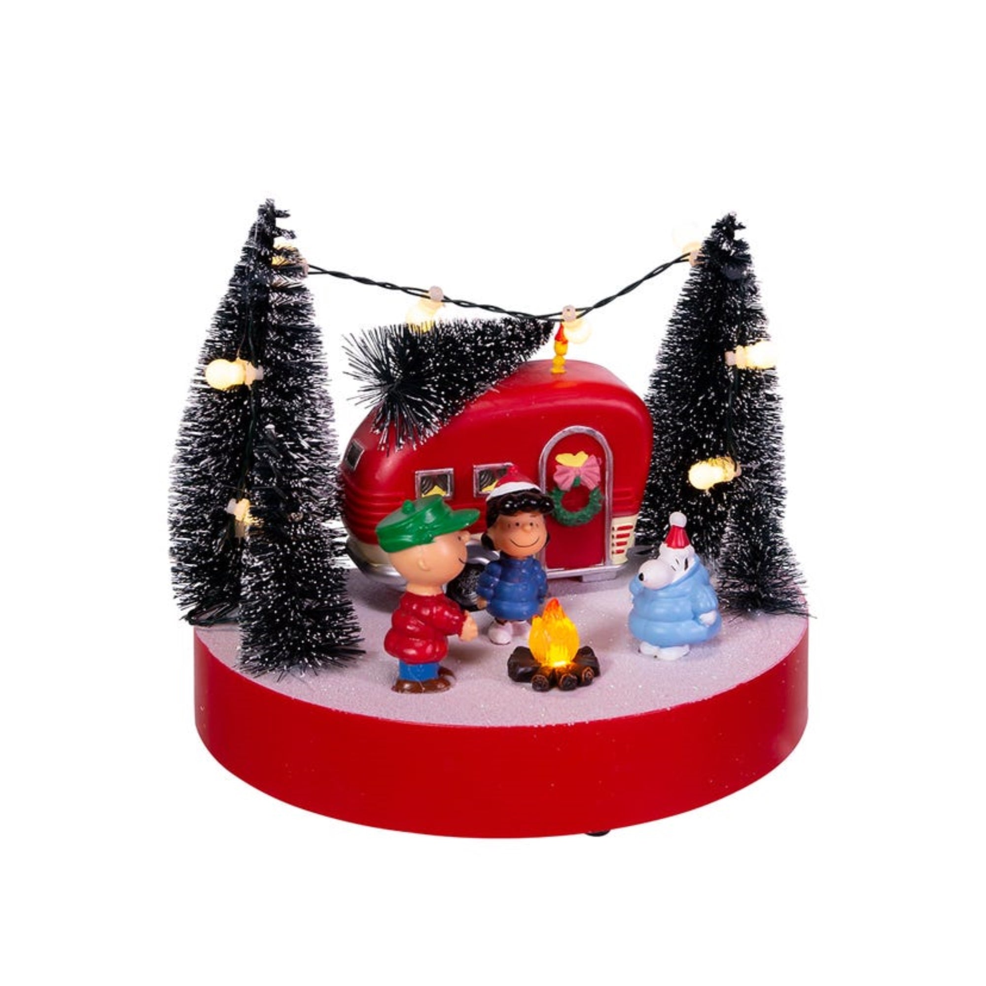 Kurt Adler Peanuts© Battery-Operated LED Musical Camper Table Piece, 7"