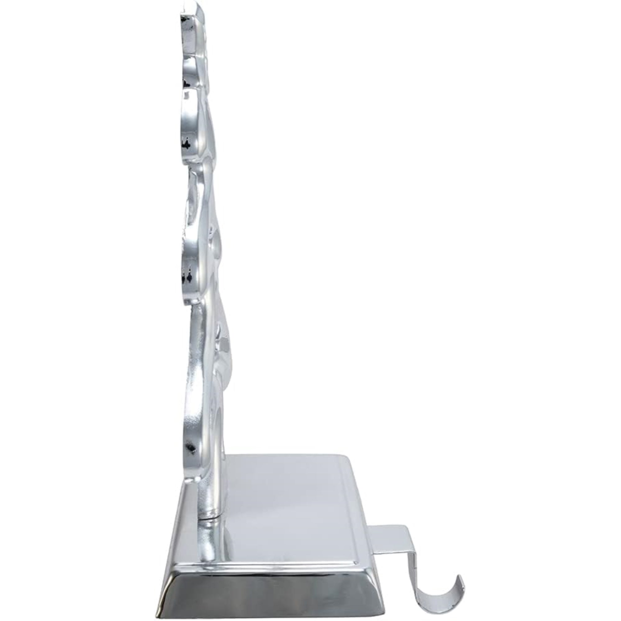 Kurt Adler Christmas Stocking Holder, Silver Christmas Tree, 7.5"