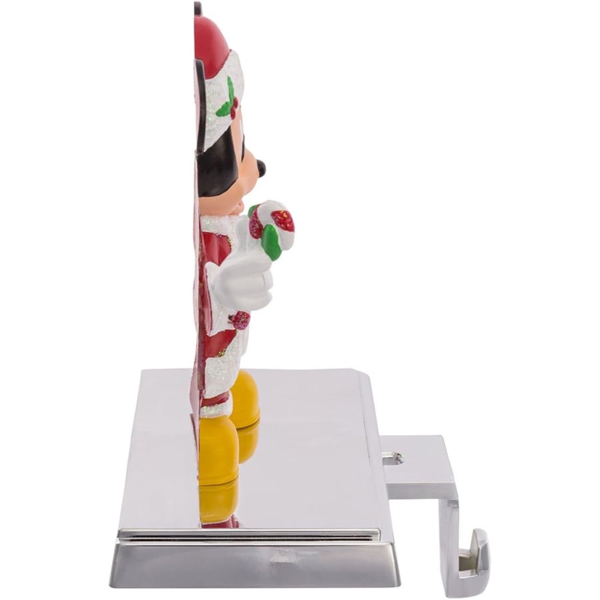 Kurt Adler Christmas Stocking Holder with Retractable Hook, Mickey Mouse, 5"