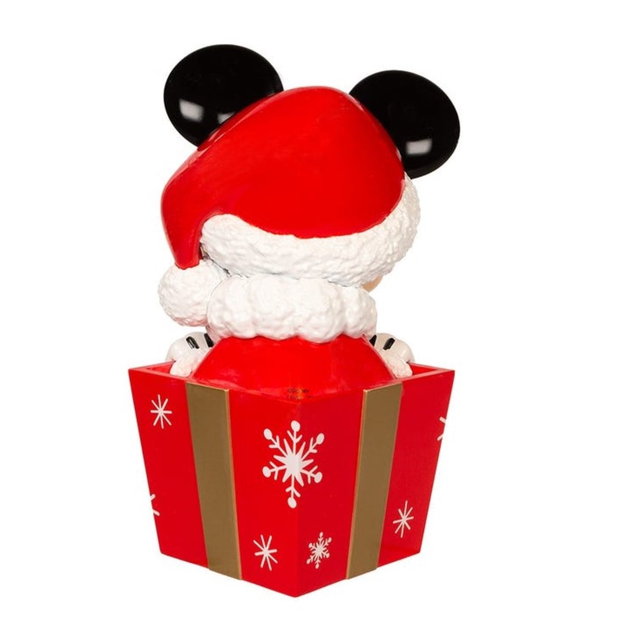Kurt Adler Unlit Treetop, Disney Mickey in a Present, Plastic, 8"
